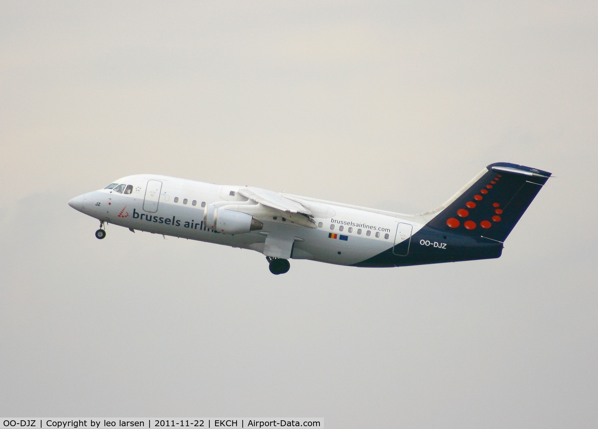 OO-DJZ, 1997 British Aerospace Avro 146-RJ85 C/N E.2305, Copenhagen 22.11.2011