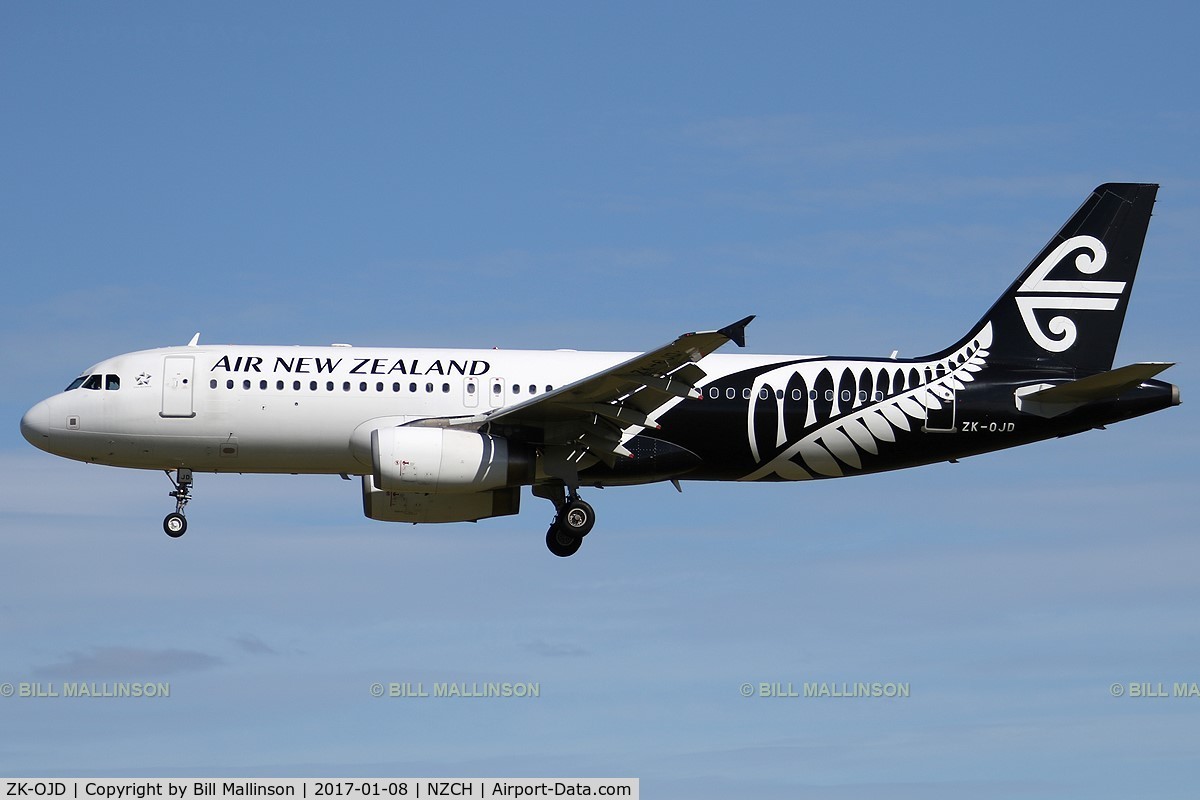 ZK-OJD, 2003 Airbus A320-232 C/N 2130, NZ896 FROM MEL