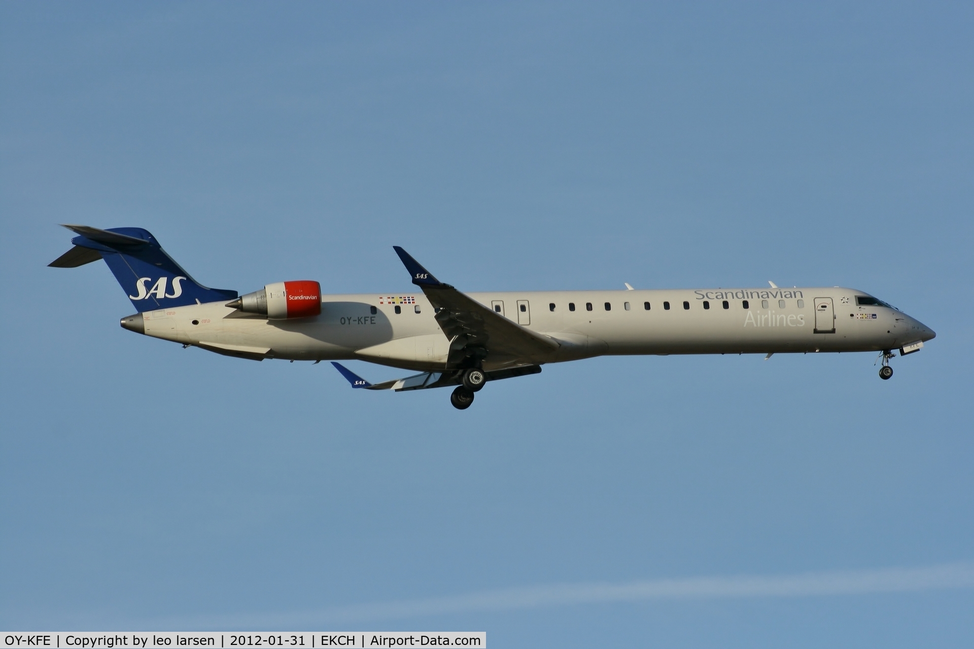 OY-KFE, 2009 Bombardier CRJ-900ER (CL-600-2D24) C/N 15224, Copenhagen 31.1.2012