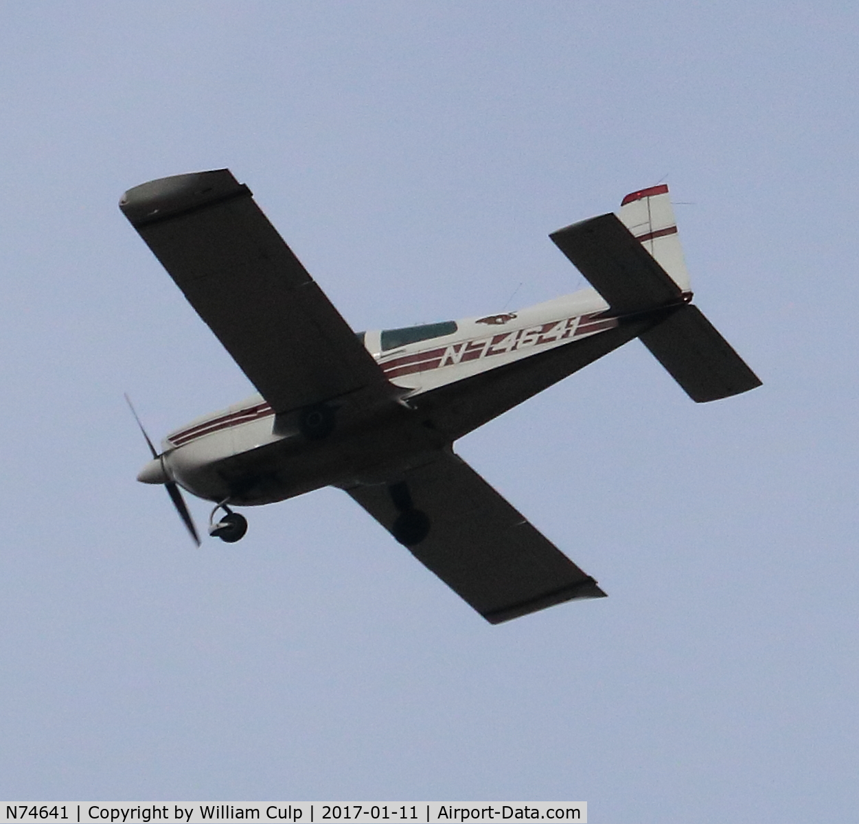 N74641, 1976 Grumman American AA-5B Tiger C/N AA5B-0311, Saw it flying over Peace Valley Park, Bucks County Pa.