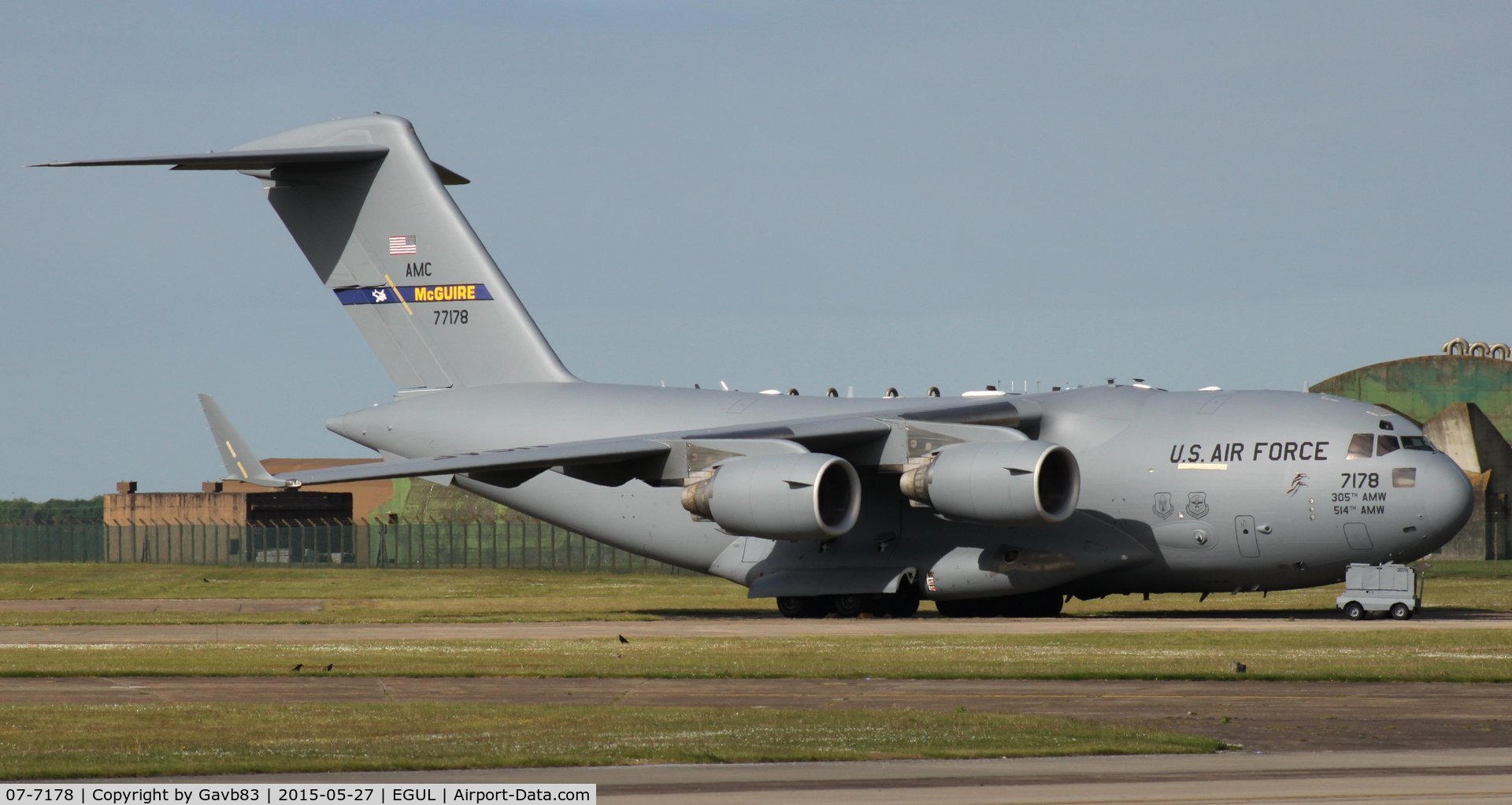 07-7178, 2008 Boeing C-17A Globemaster III C/N F-195, C-17A 07-7181 of the 305th AMW, Maguire AFB, New Jersey.