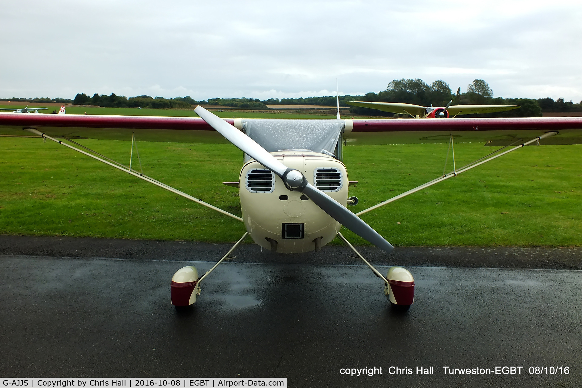 G-AJJS, 1947 Cessna 120 C/N 13047, at Turweston