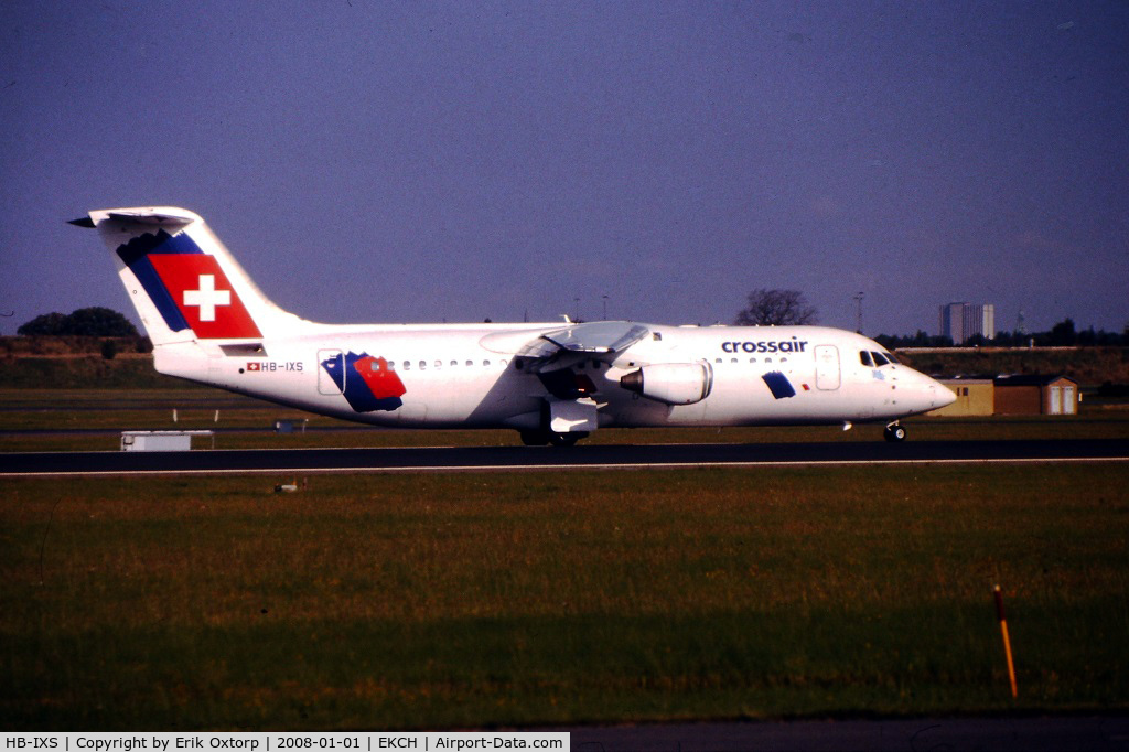 HB-IXS, 1995 British Aerospace Avro 146-RJ100 C/N E3280, HB-IXS in CPH SEP99