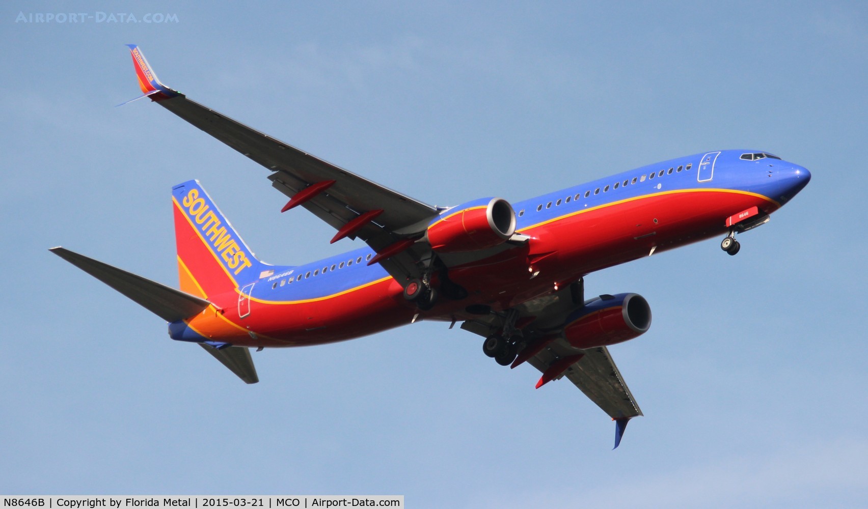 N8646B, 2014 Boeing 737-8H4 C/N 36935, Southwest