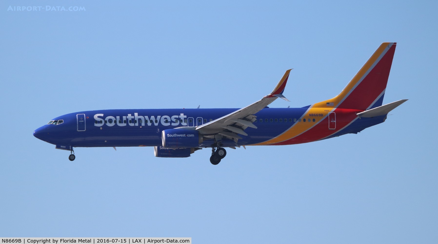 N8669B, 2015 Boeing 737-8H4 C/N 36655, Southwest