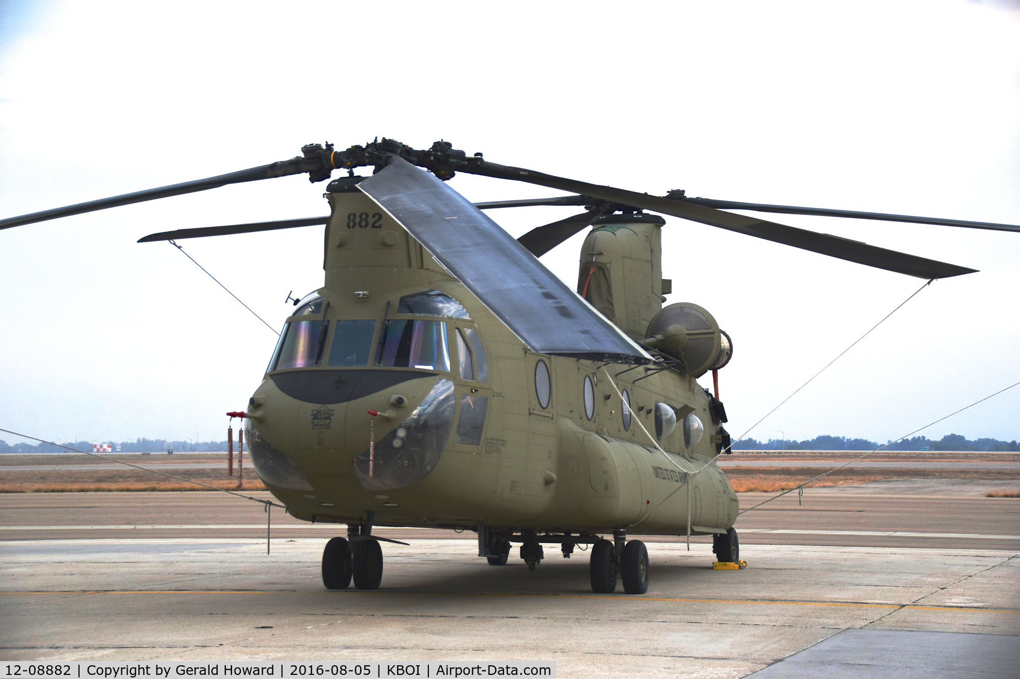 12-08882, 2012 Boeing Vertol CH-47D Chinook C/N M8882, Parked on Western Aircraft ramp. B Co. 1-214th GSAB