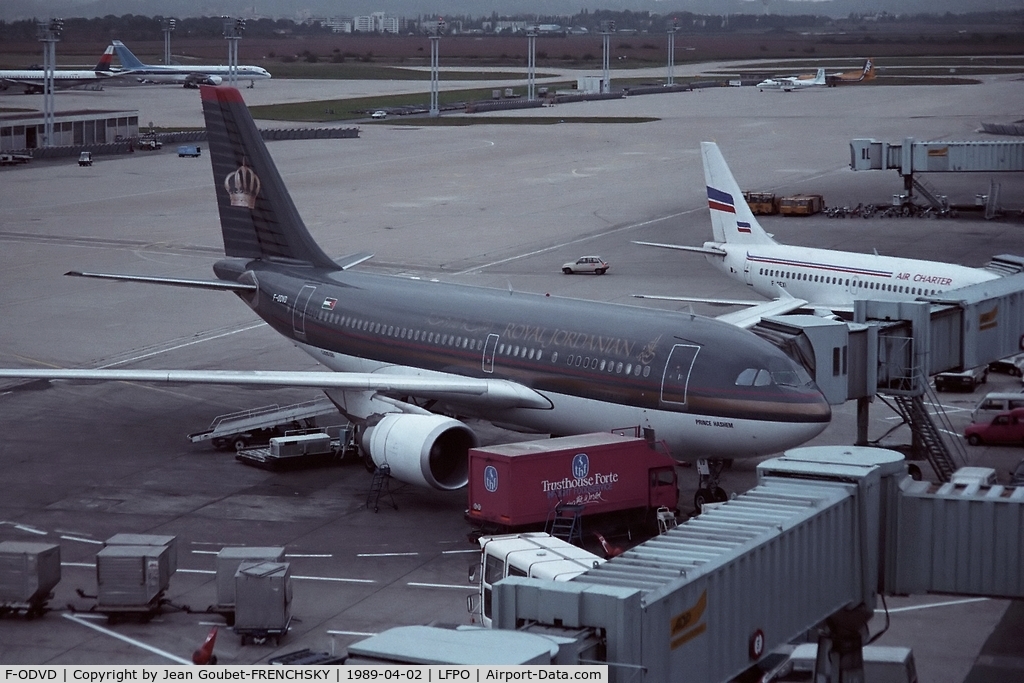 F-ODVD, 1987 Airbus A310-304 C/N 421, Royal Jordanian Airlines at Orly South