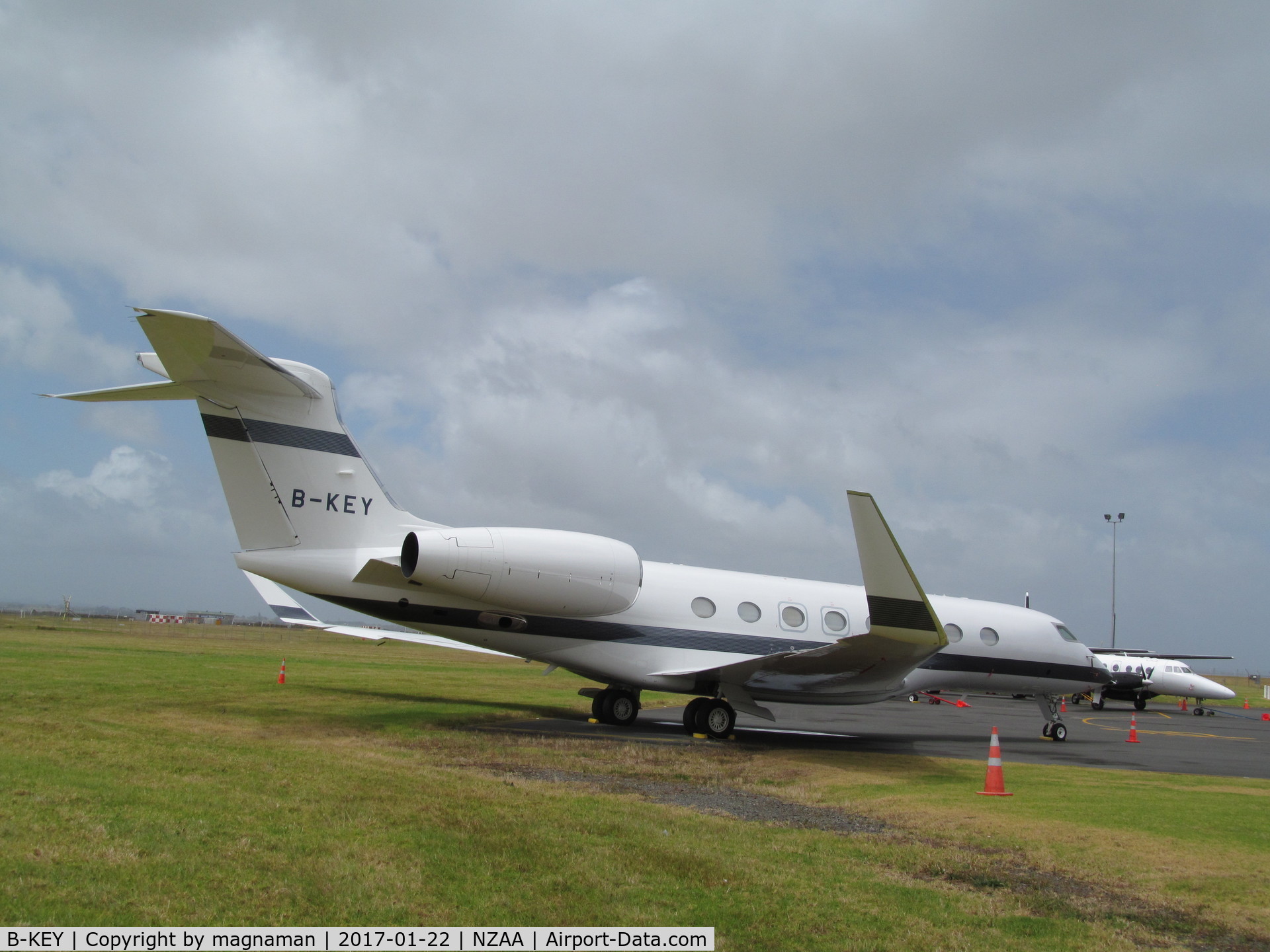 B-KEY, 2014 Gulfstream Aerospace G650 (G-VI) C/N 6098, at AKL - been a few times before