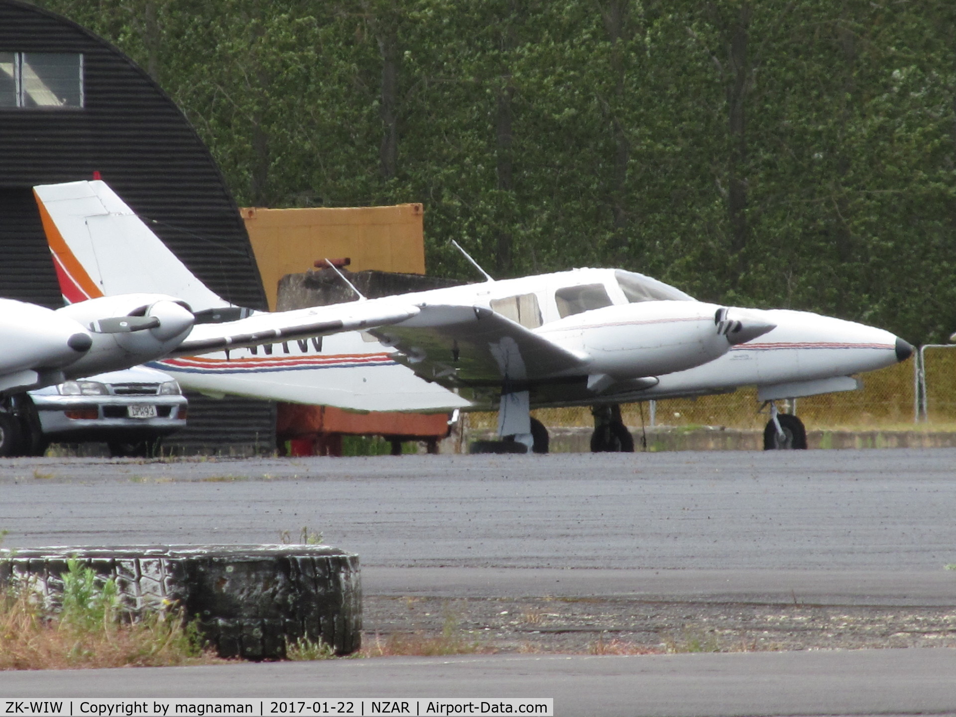 ZK-WIW, Piper PA-34-220T Seneca C/N 34-48017, one of a few languishing their last days at Ardmore