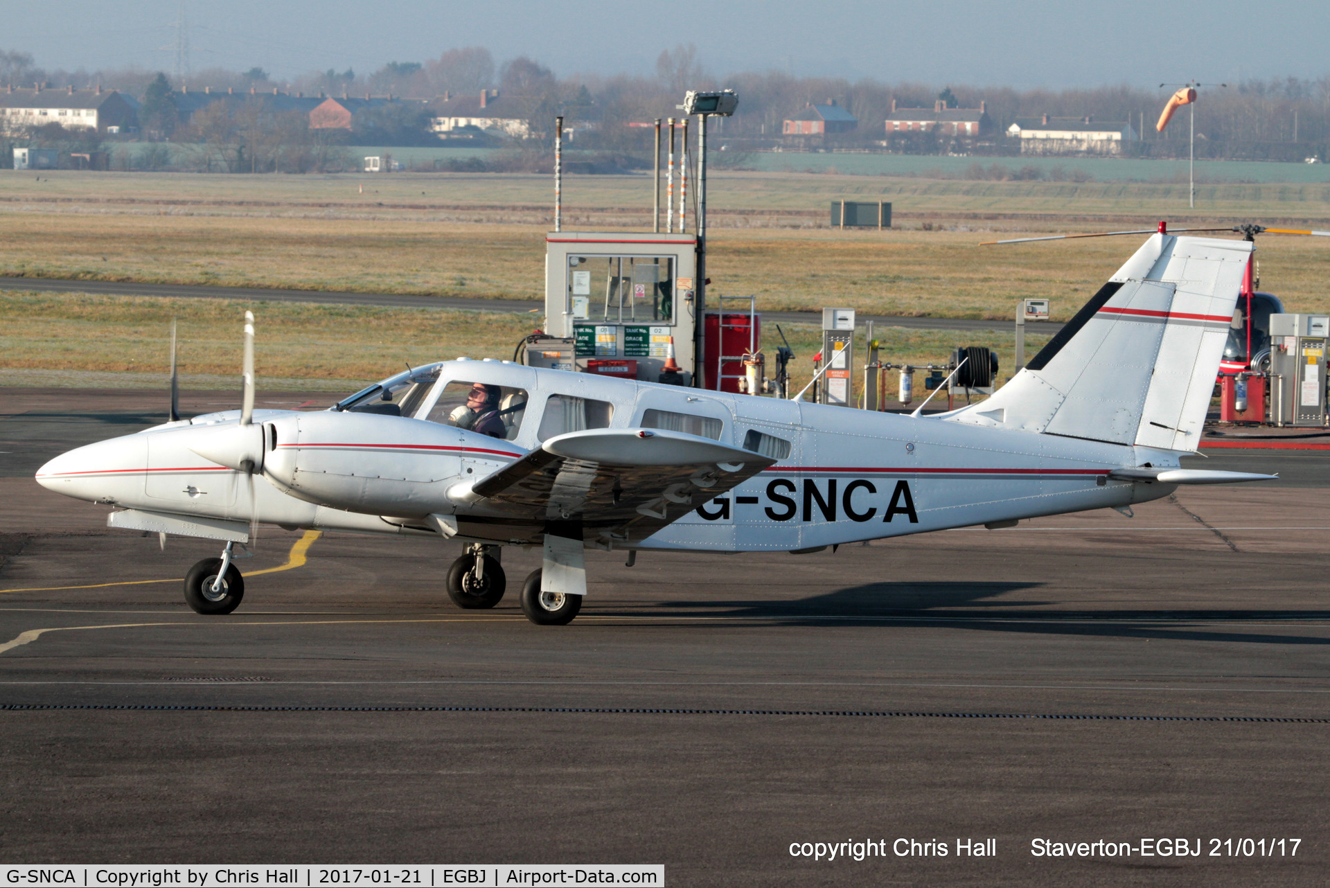 G-SNCA, 1979 Piper PA-34-200T Seneca II C/N 34-7970355, at Staverton