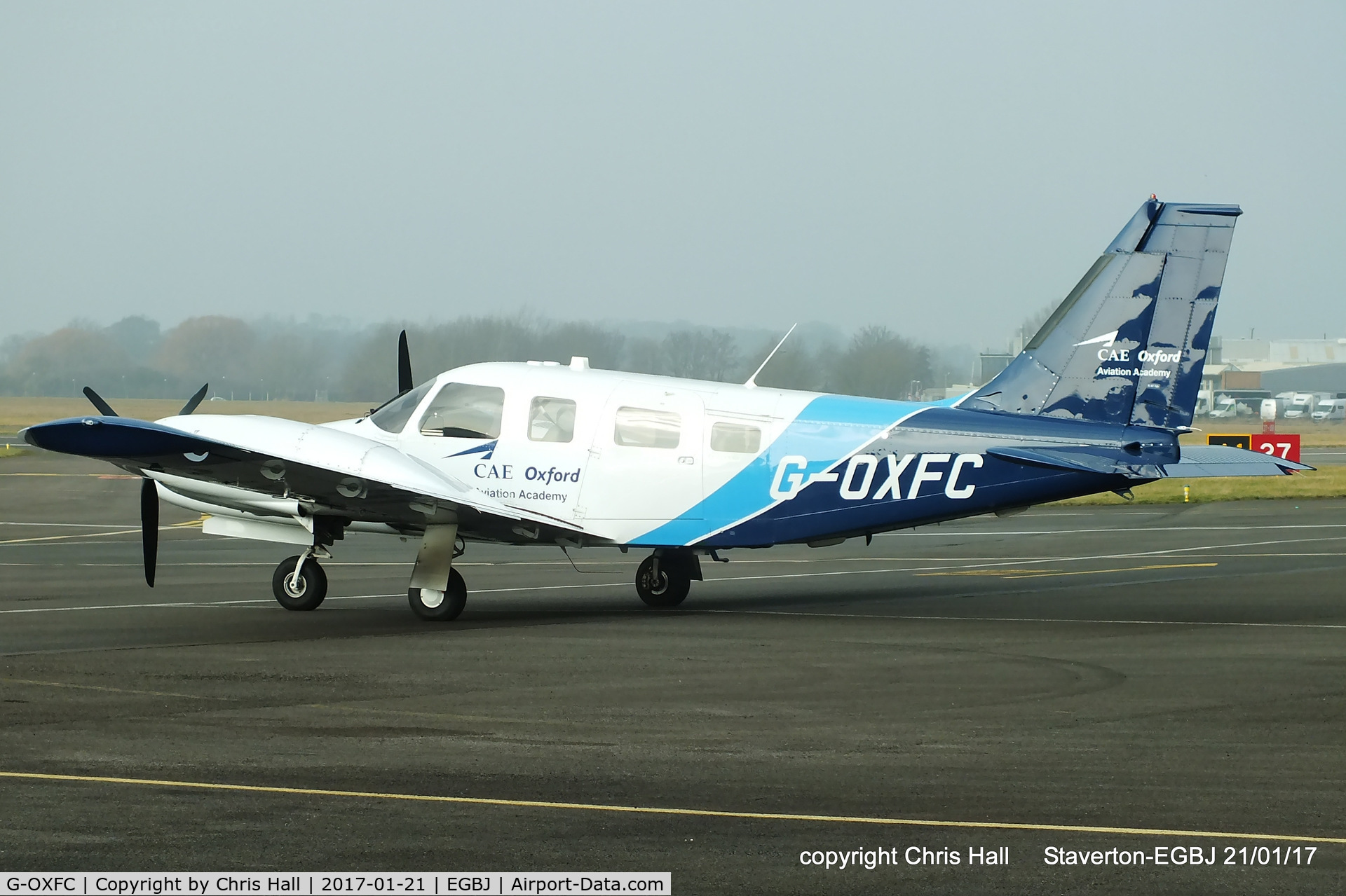 G-OXFC, 2013 Piper PA-34-220T Seneca V C/N 34-49481, at Staverton