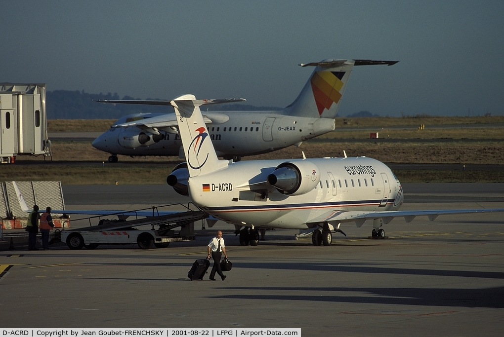 D-ACRD, Canadair CRJ-200ER (CL-600-2B19) C/N 7583, Eurowings at CDG T1 (now Yamal VQ-BPA)