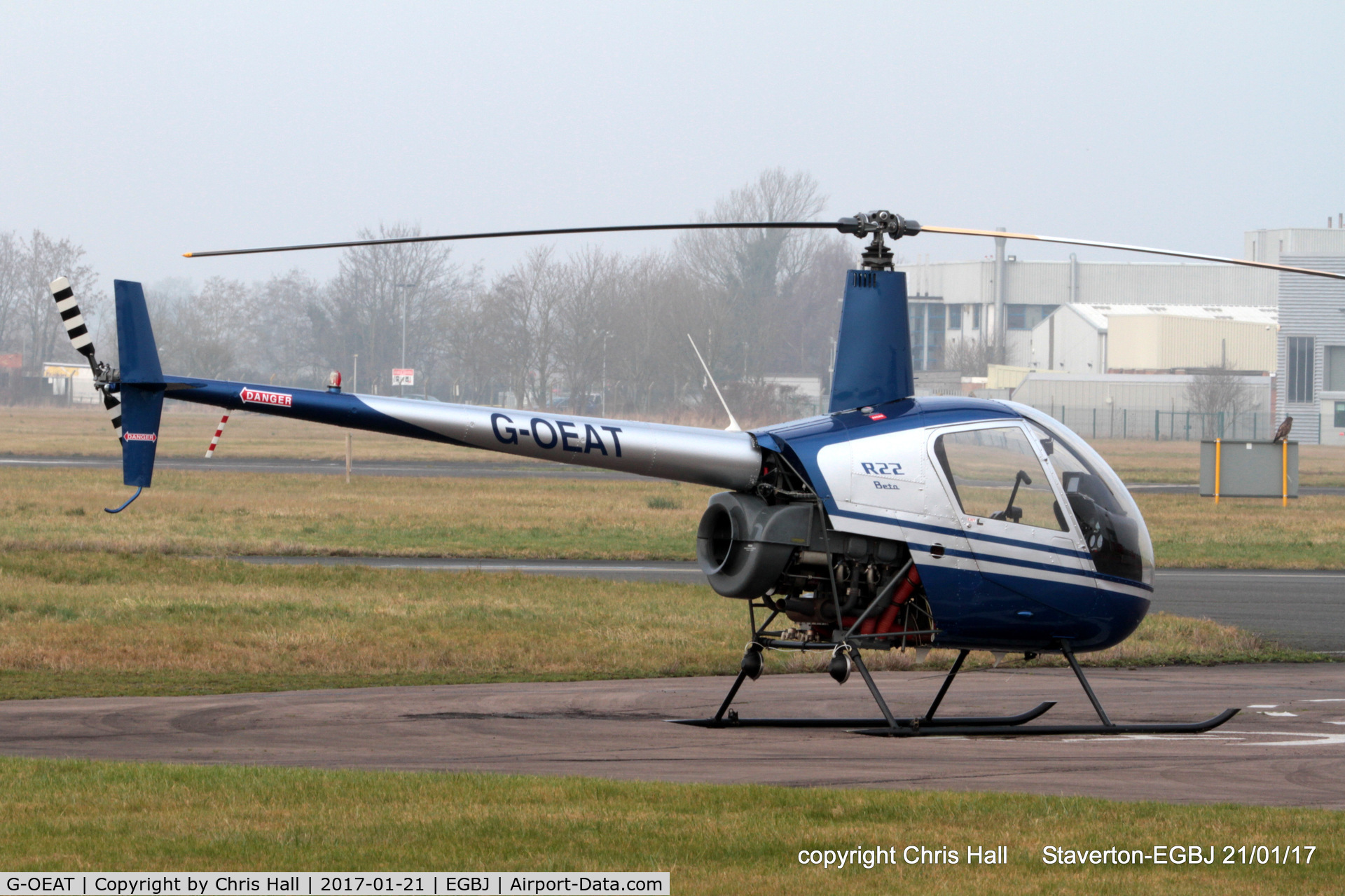 G-OEAT, 1987 Robinson R22 Beta C/N 0650, at Staverton