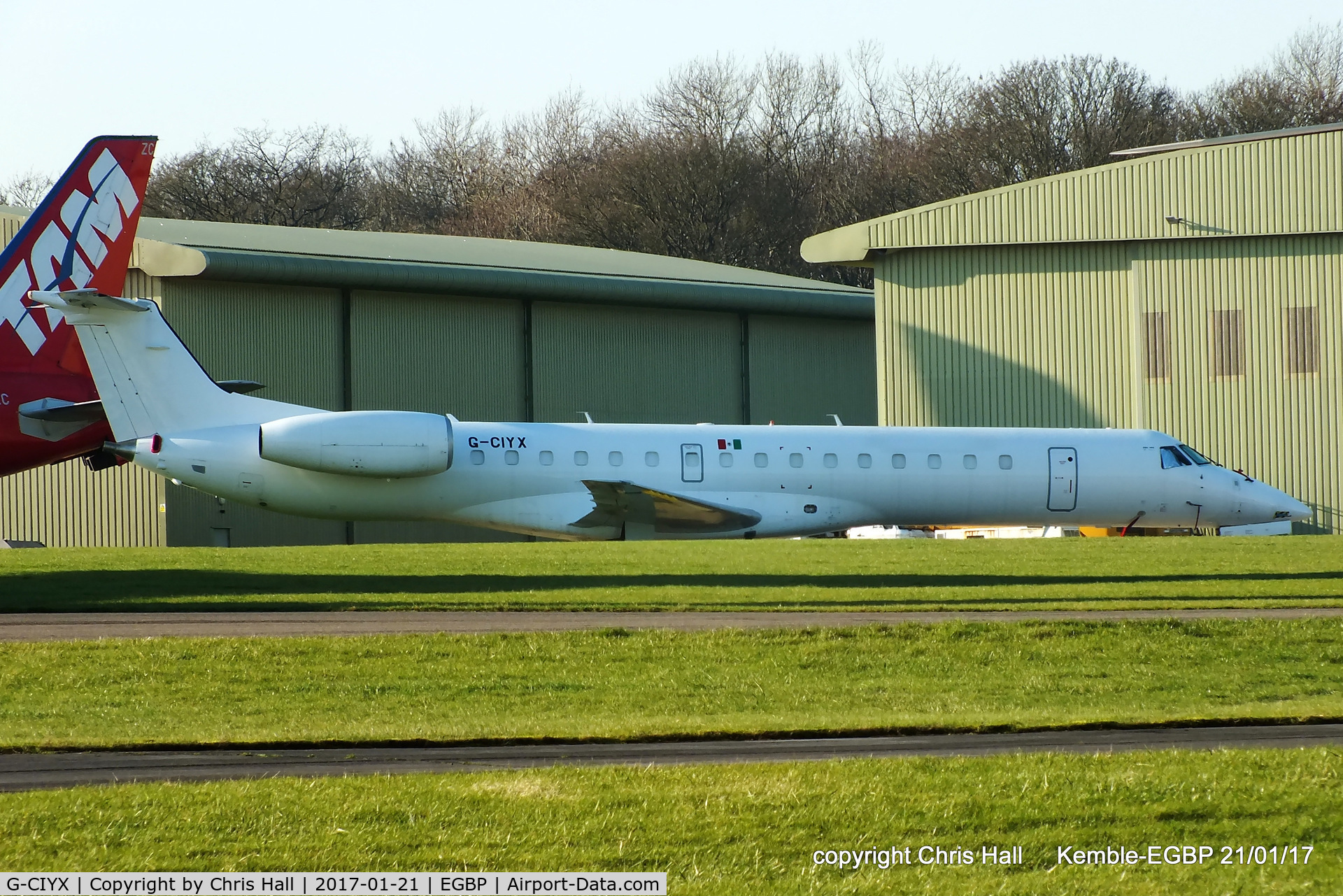 G-CIYX, 2002 Embraer ERJ-145LU (EMB-145LU) C/N 145601, in storage at Kemble