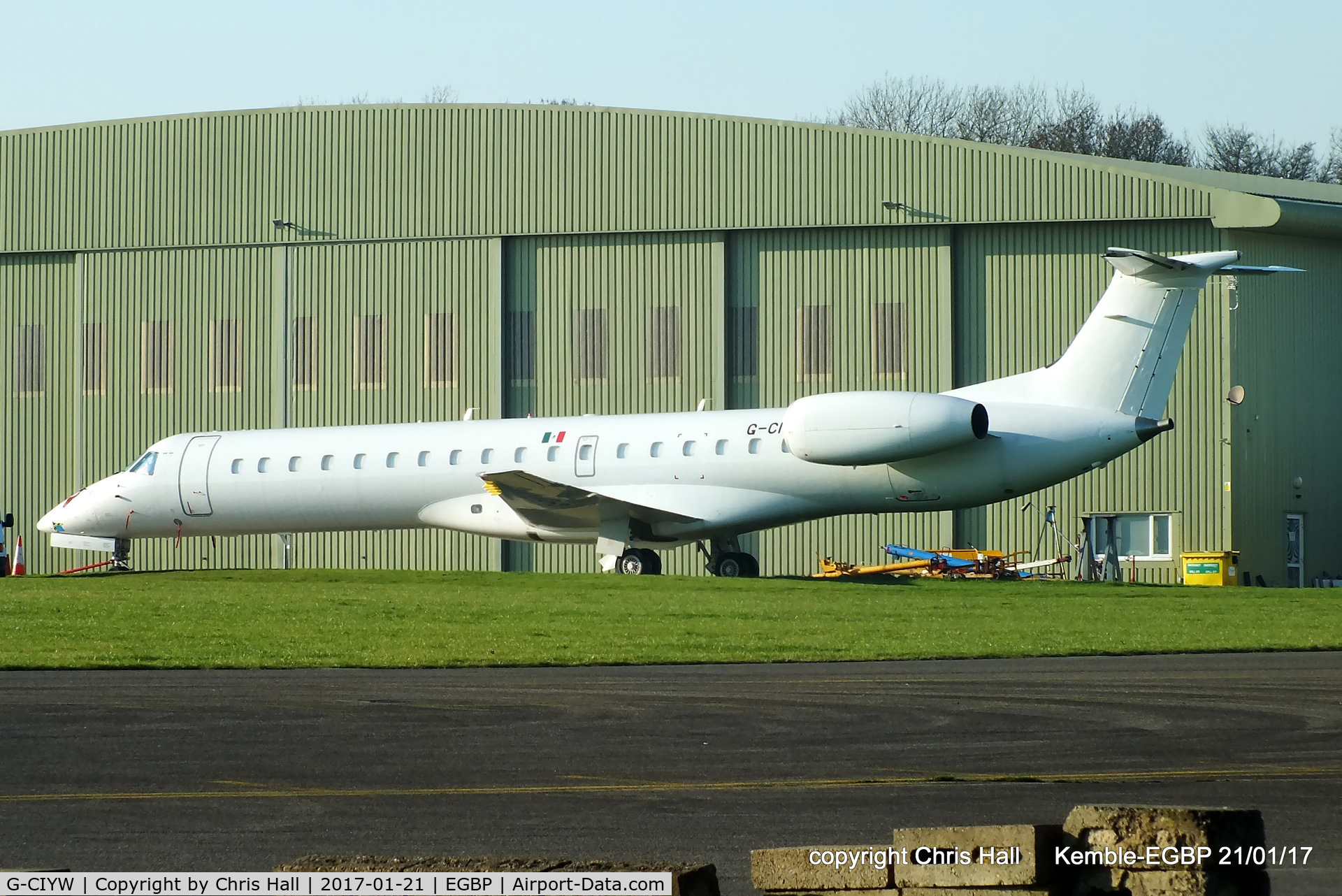 G-CIYW, 2002 Embraer EMB-145LU (ERJ-145LU) C/N 145564, in storage at Kemble