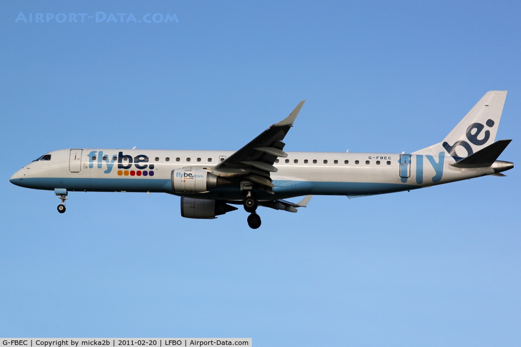 G-FBEC, 2006 Embraer 195LR (ERJ-190-200LR) C/N 19000069, Landing