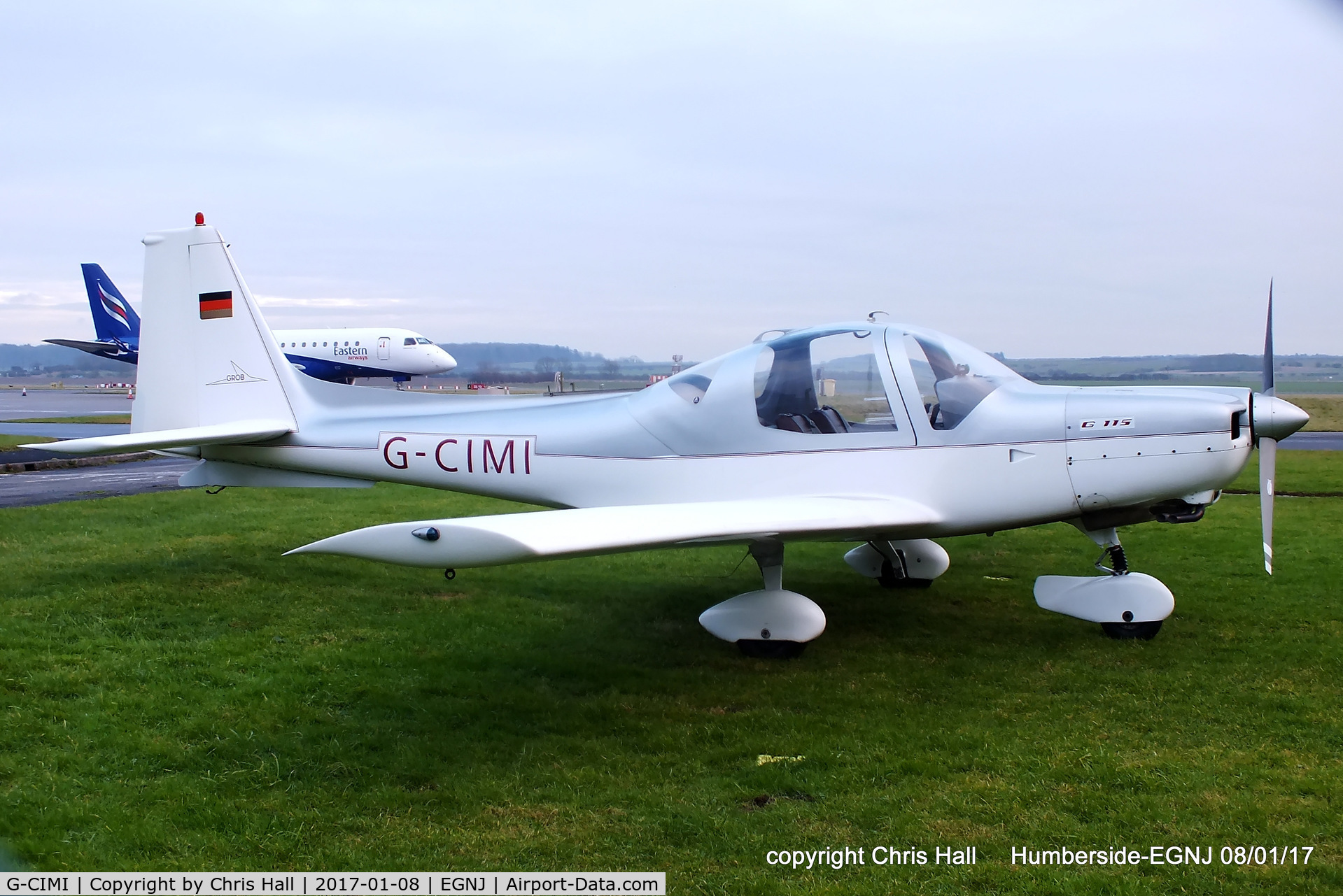 G-CIMI, 1988 Grob G-115 C/N 8048, at Humberside Airport