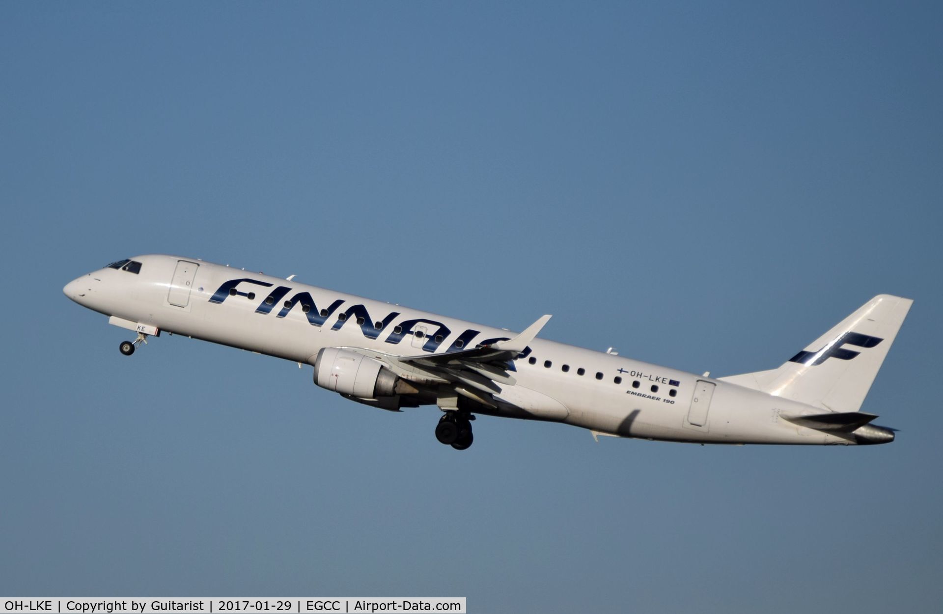 OH-LKE, 2007 Embraer 190LR (ERJ-190-100LR) C/N 19000059, At Manchester