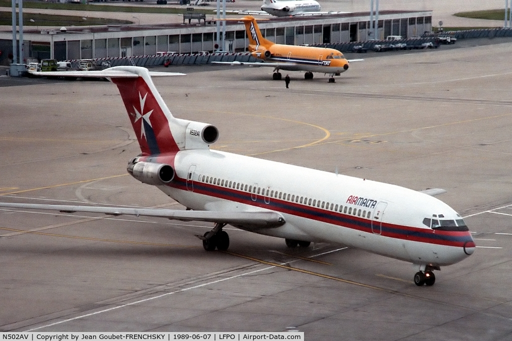 N502AV, 1972 Boeing 727-247 C/N 20580, Air Malta Paris Orly south (stored CGK Jajarta 2004)