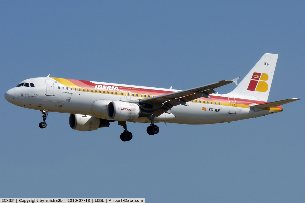 EC-IEF, 2001 Airbus A320-214 C/N 1655, Landing