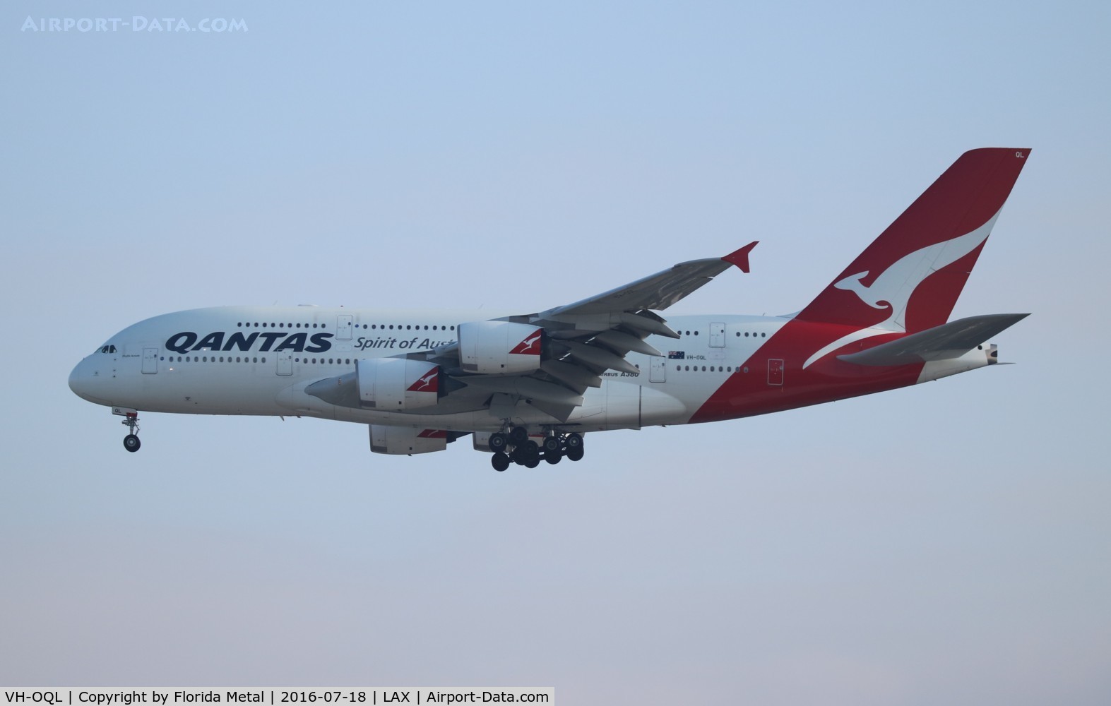 VH-OQL, 2011 Airbus A380-842 C/N 074, Qantas