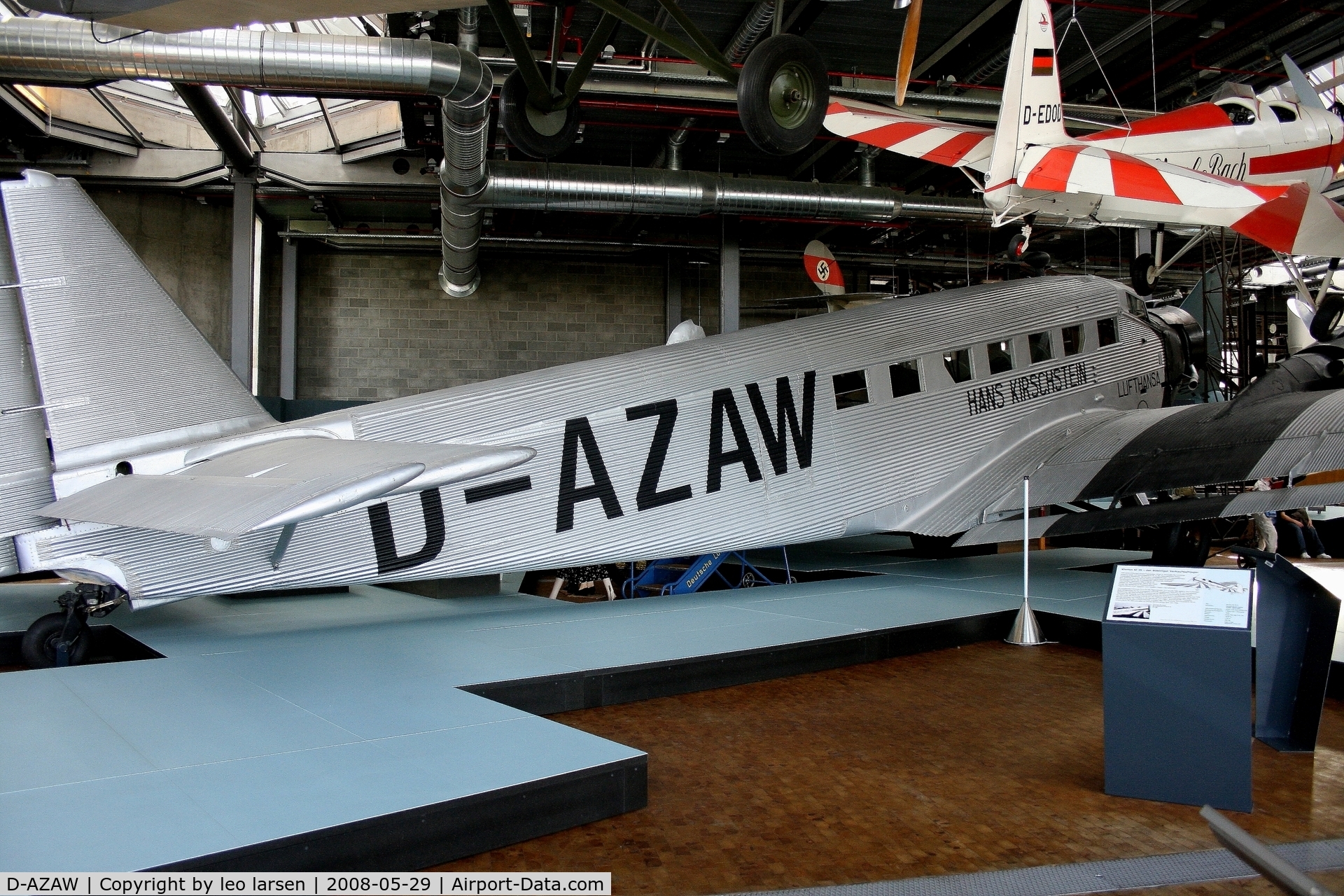 D-AZAW, Junkers Ju-52/3mte C/N 7220, Technikmuseum Berlin 29.5.2008