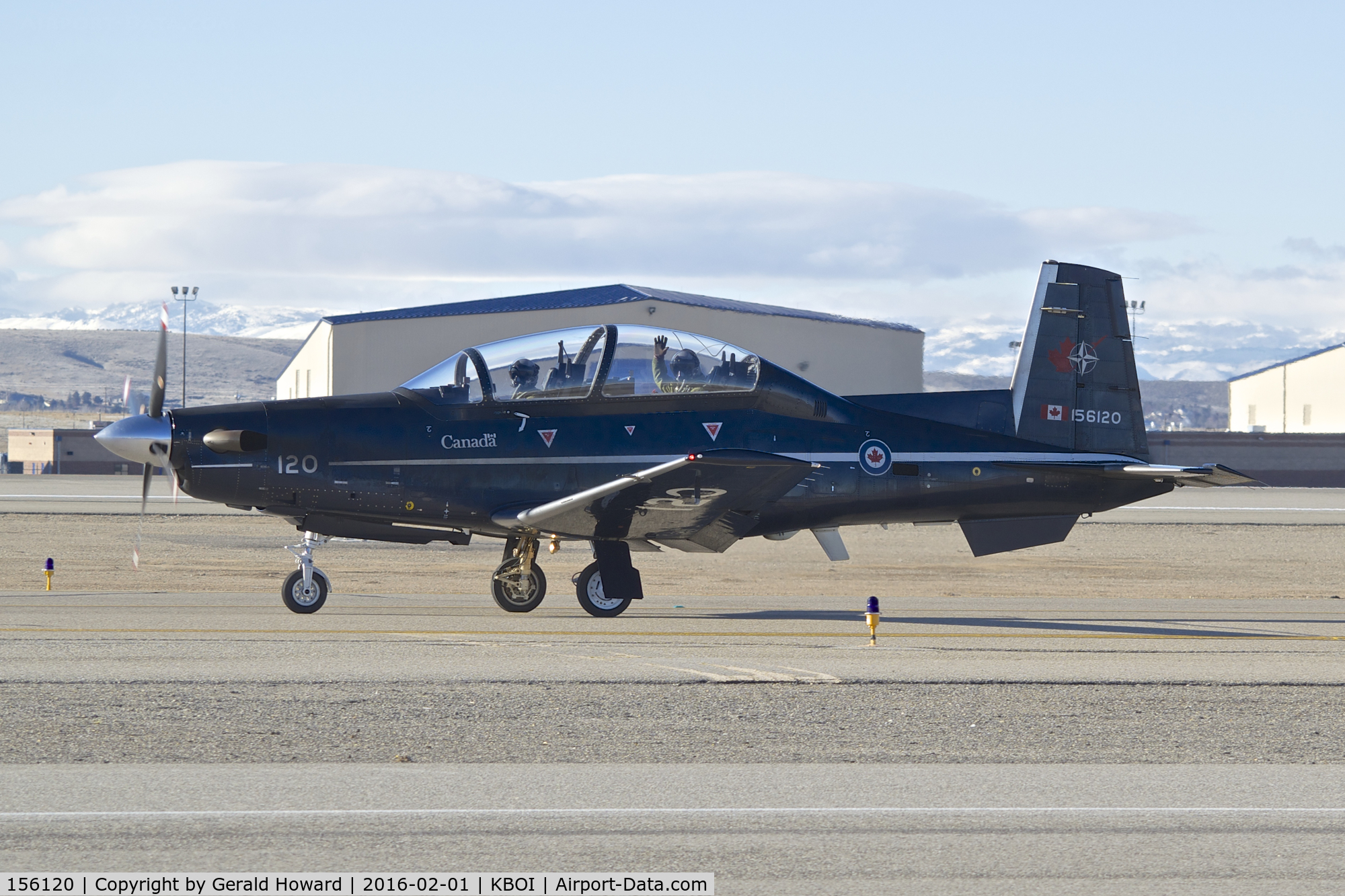 156120, Raytheon CT-156 Harvard II C/N PF-20, Taxi on Alpha. No.2 CFFTS, Moose Jaw, Saskatchewan, Canada.