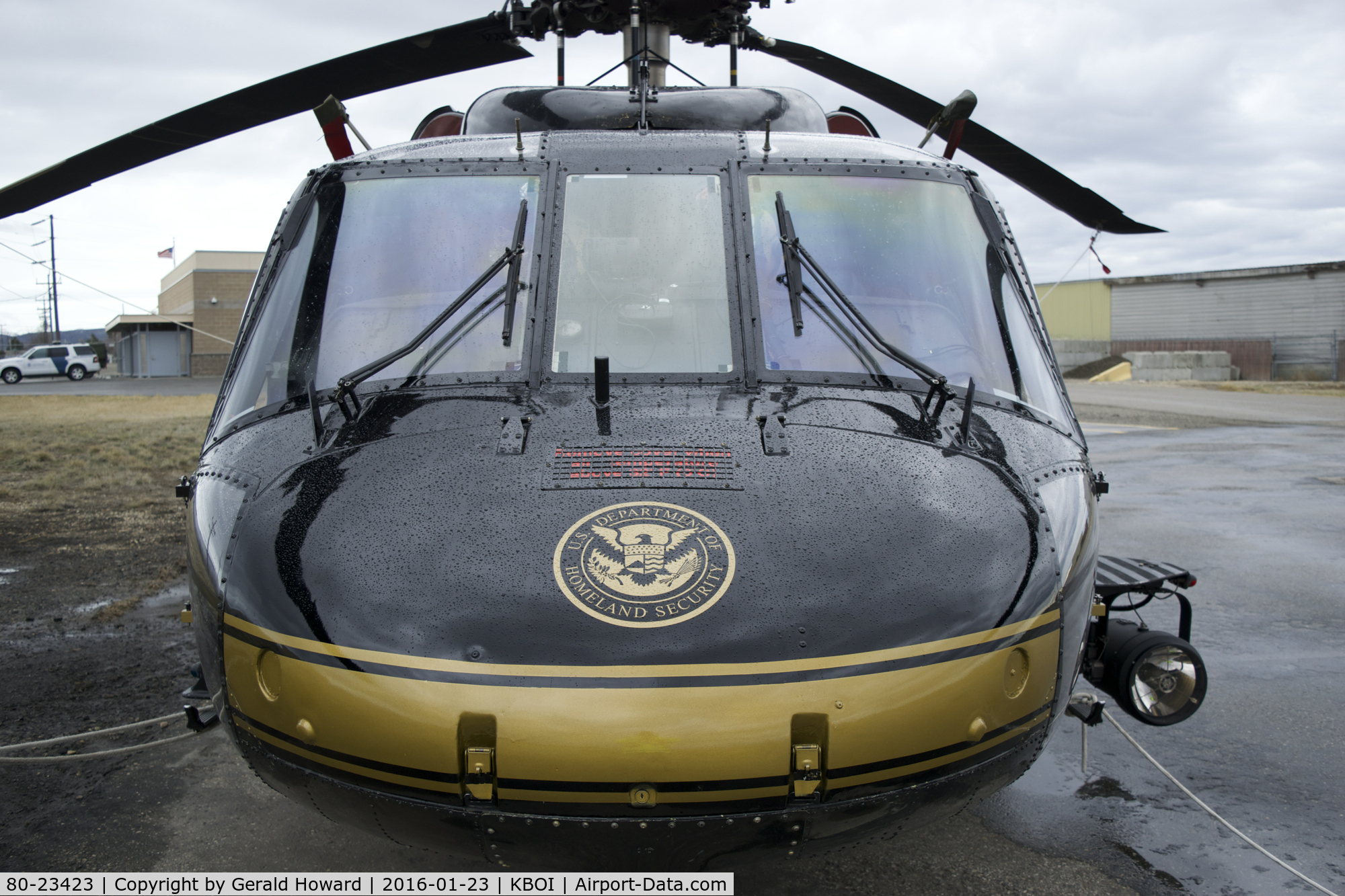 80-23423, Sikorsky UH-60A Black Hawk C/N 70.181, Parked by U.S. Customs ramp.