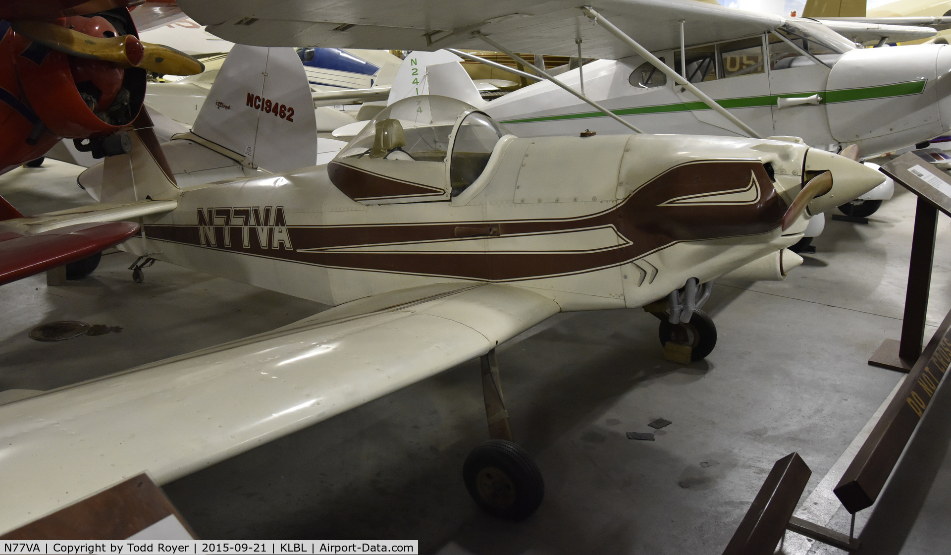 N77VA, 1973 Armstrong Aeronaut C/N 1, Mid America Air Museum