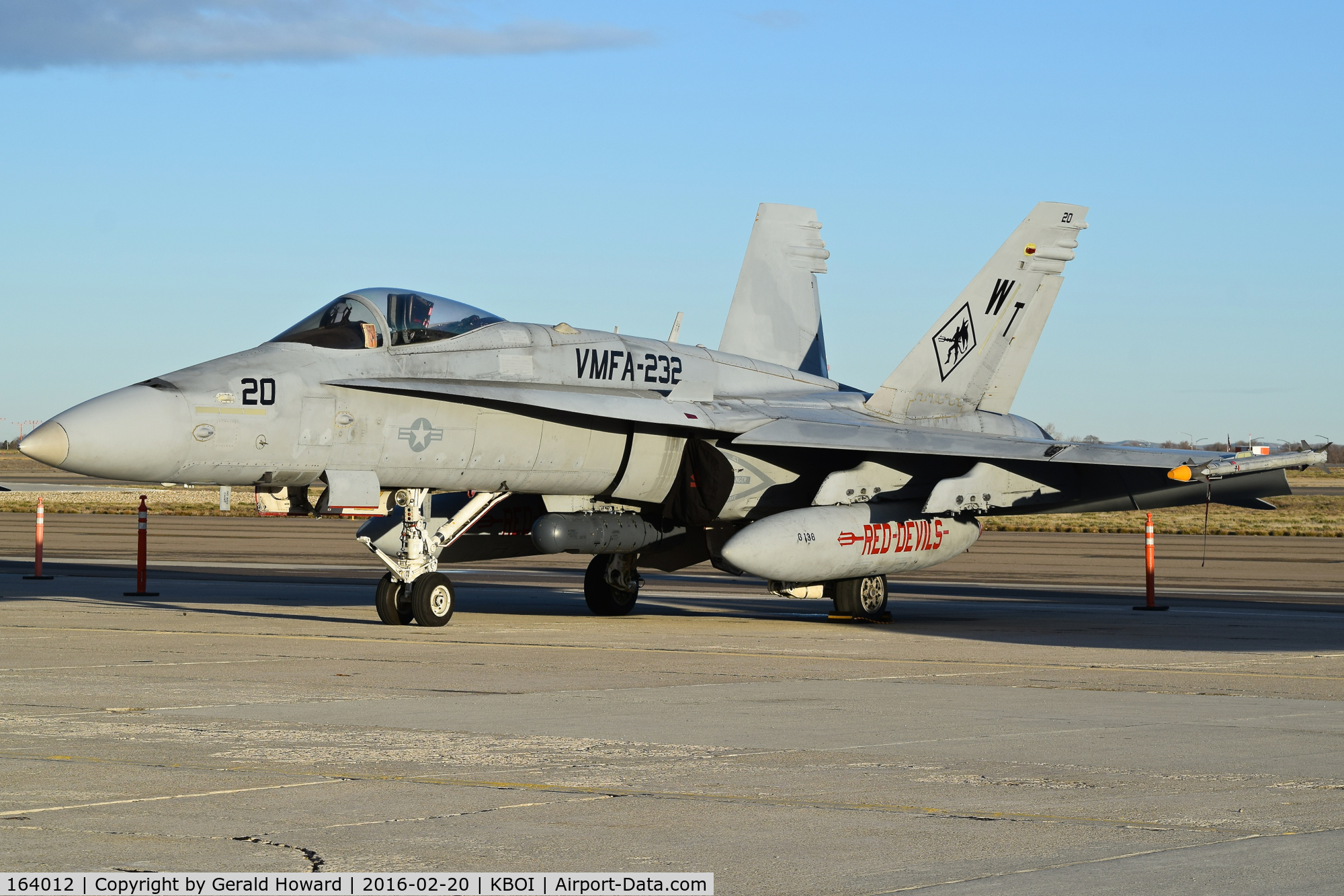 164012, 1989 McDonnell Douglas F/A-18C Hornet C/N 0896/C156, VMFA-232  “Red Devils”      MAG-11, 3rd MAW, NAS Miramar, CA.