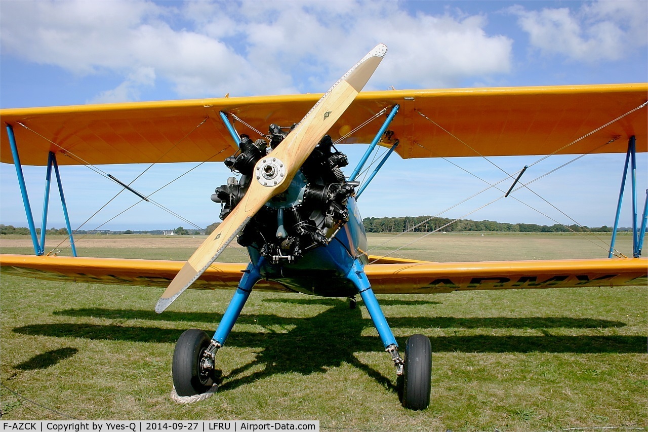 F-AZCK, 1941 Boeing A75N1 (PT-17) C/N 75-1653, Boeing A75N1, Static display, Morlaix-Ploujean airport (LFRU-MXN) air show 2014