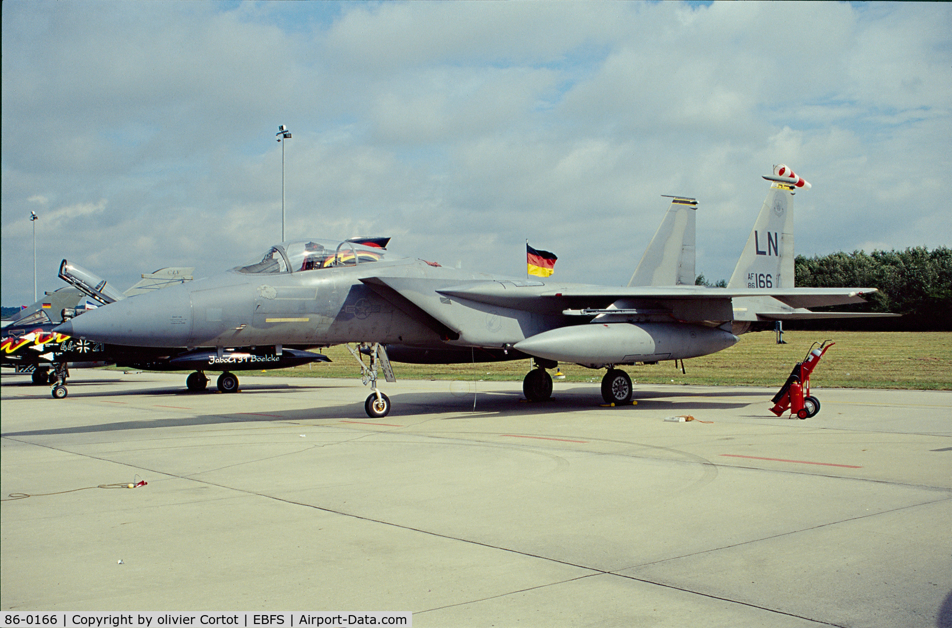 86-0166, 1986 McDonnell Douglas F-15C Eagle C/N 1014/C394, Florennes airshow 2001