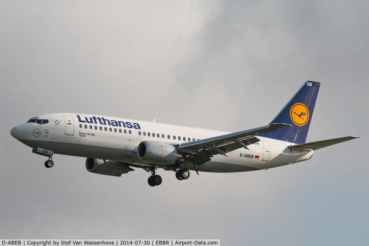 D-ABEB, 1967 Boeing 737-130 C/N 19014, Brussels International Airport.