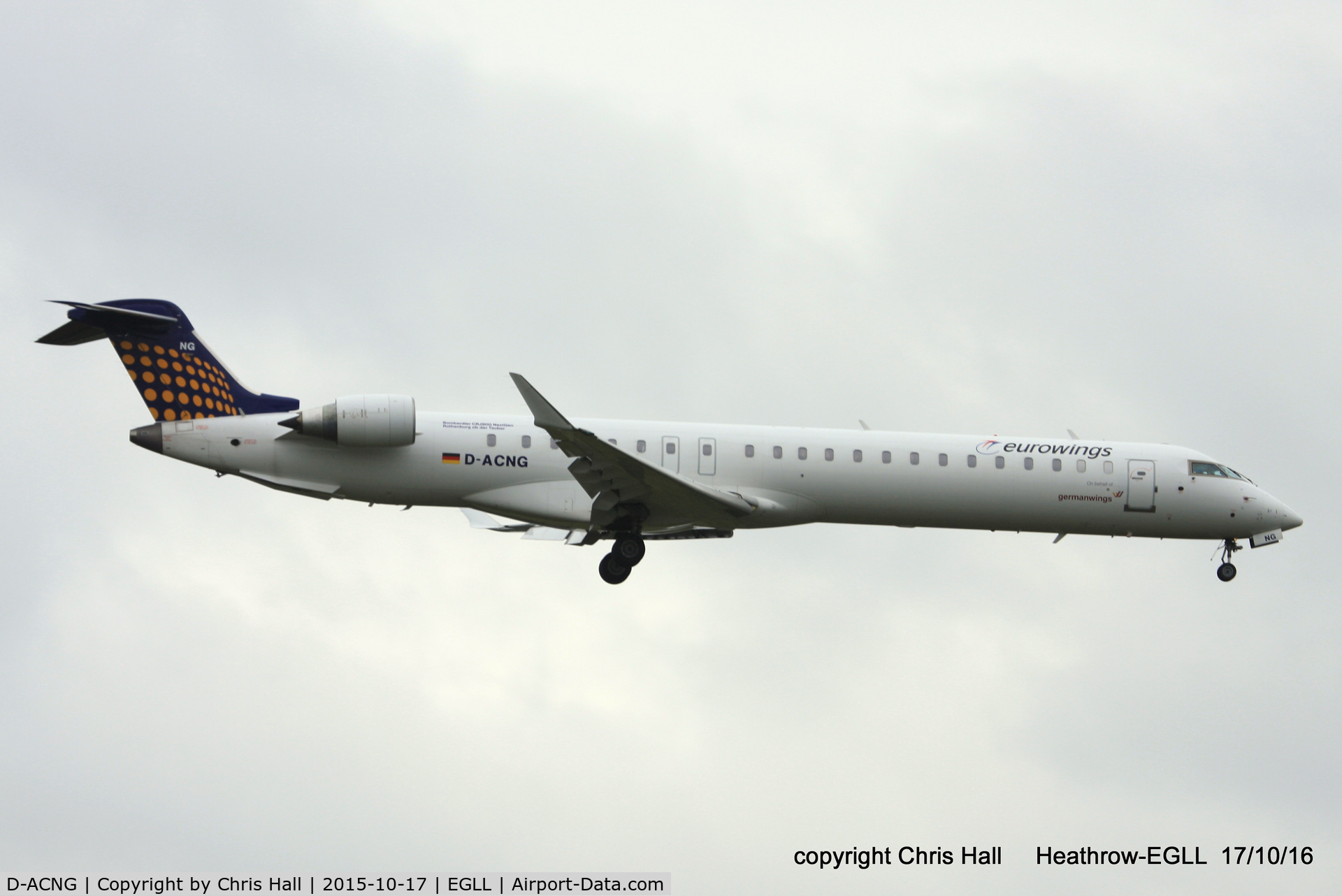 D-ACNG, 2009 Bombardier CRJ-900LR (CL-600-2D24) C/N 15245, Eurowings
