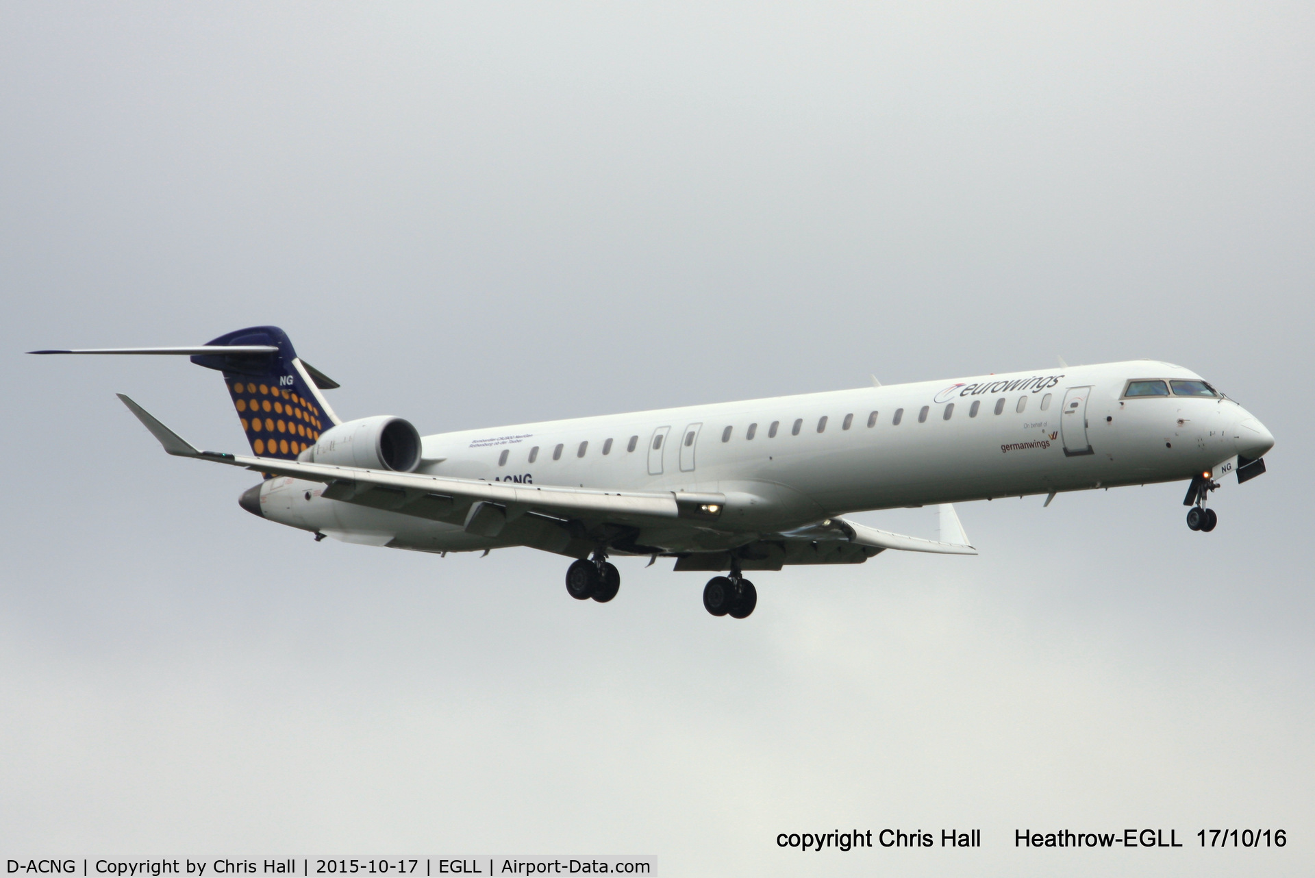 D-ACNG, 2009 Bombardier CRJ-900LR (CL-600-2D24) C/N 15245, Eurowings