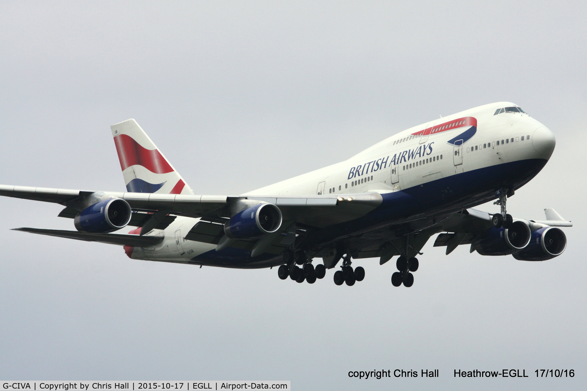G-CIVA, 1993 Boeing 747-436 C/N 27092, British Airways