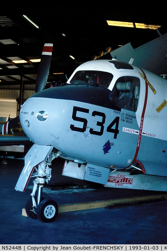 N5244B, 1957 Grumman US-2B Tracker (G89) C/N 443, ex. NAF Key West (Kissimmee Air Museum 1992)