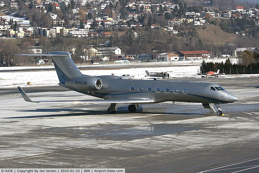 D-AJJK, 2008 Gulfstream Aerospace GV-SP (G550) C/N 5191, Innsbruck 23.1.2010