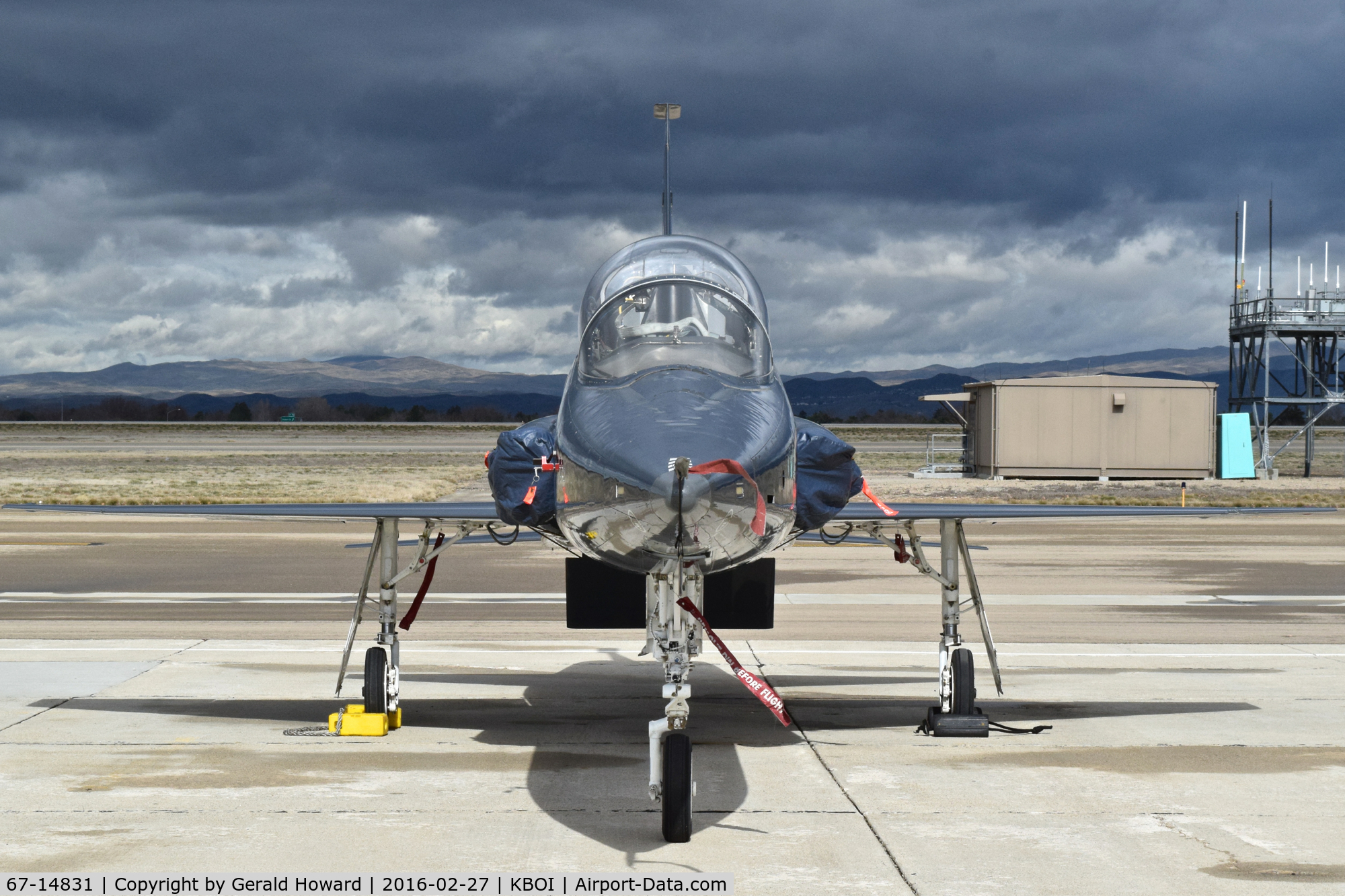 67-14831, 1966 Northrop T-38A Talon C/N T.6026, Parked for the night. 509th BW, Whiteman AFB, CA