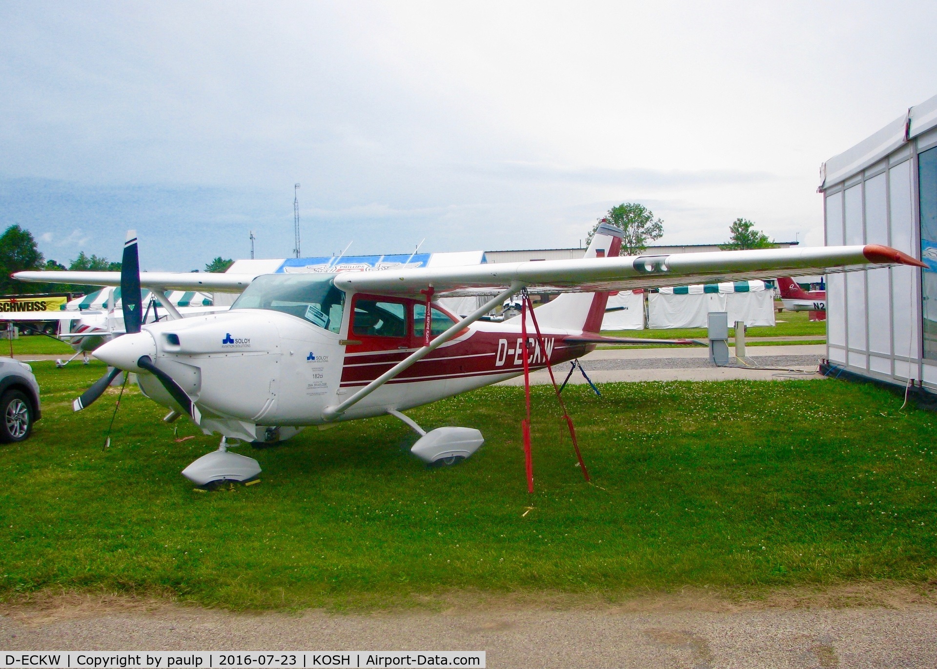 D-ECKW, Cessna 182N Skylane C/N 18260439, At Oshkosh.