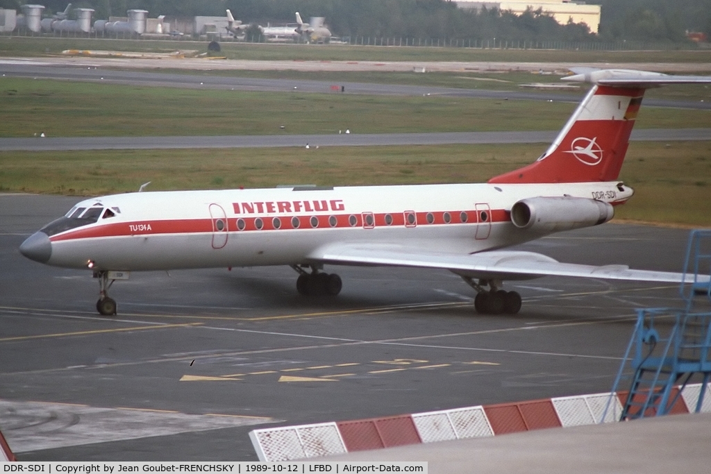 DDR-SDI, 1976 Tupolev Tu-134A-3 C/N 5348560, INTERFLUG Deutsche Lufthansa der DDR (now RA-65607 Center South Airlines ?)