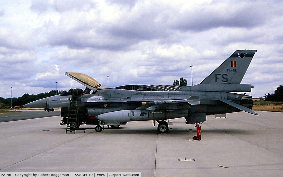 FA-46, SABCA F-16A Fighting Falcon C/N 6H-46, Basevisit.FS.