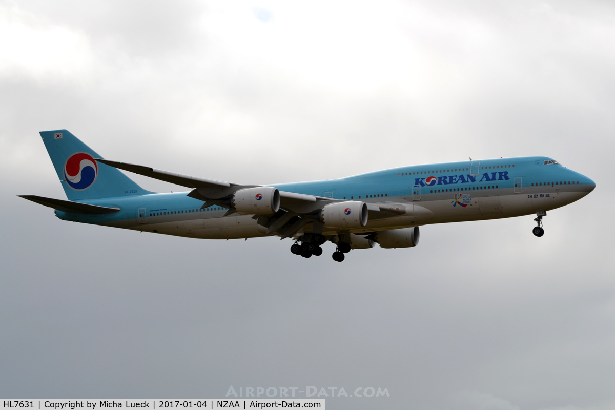 HL7631, 2015 Boeing 747-8B5 C/N 40906, At Auckland