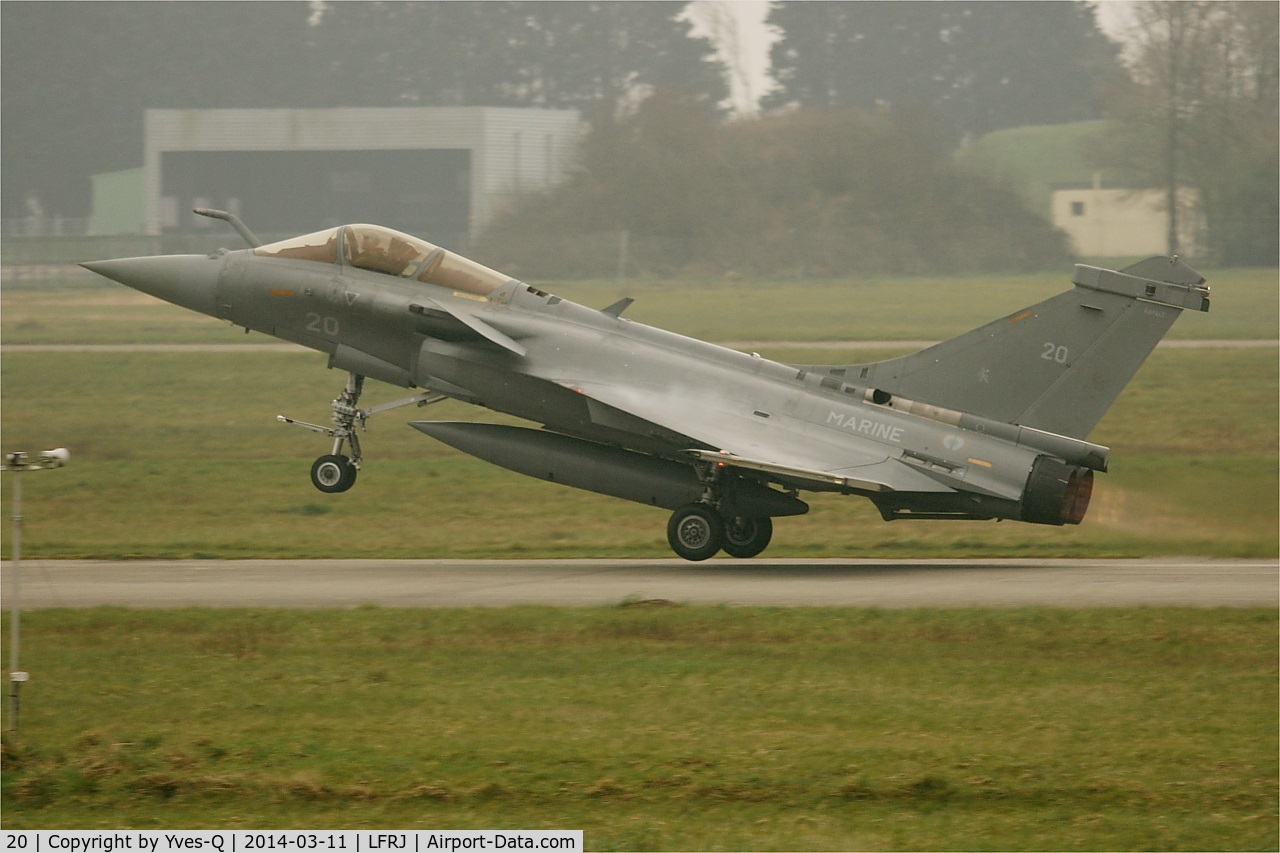 20, Dassault Rafale M C/N 20, Dassault Rafale M,  Take off rwy 08, Landivisiau Naval Air Base (LFRJ)