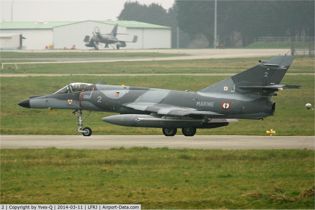 2, Dassault Super Etendard C/N 2, Dassault Super Etendard M, Take-off run rwy 08, Landivisiau Naval Air Base (LFRJ)