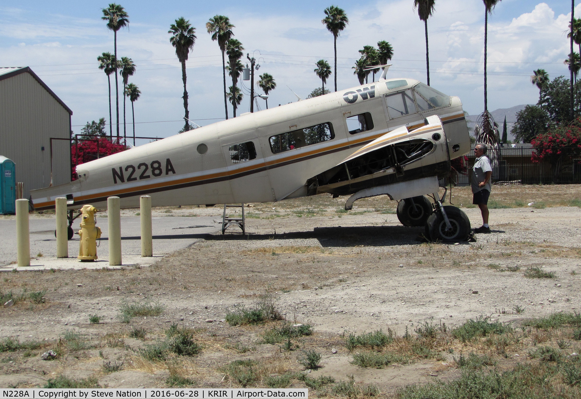 N228A, 1962 Beech H-18 C/N BA-629, 1962 Beech H-18 under restoration @ Flabob Airport, Riverside, CA 