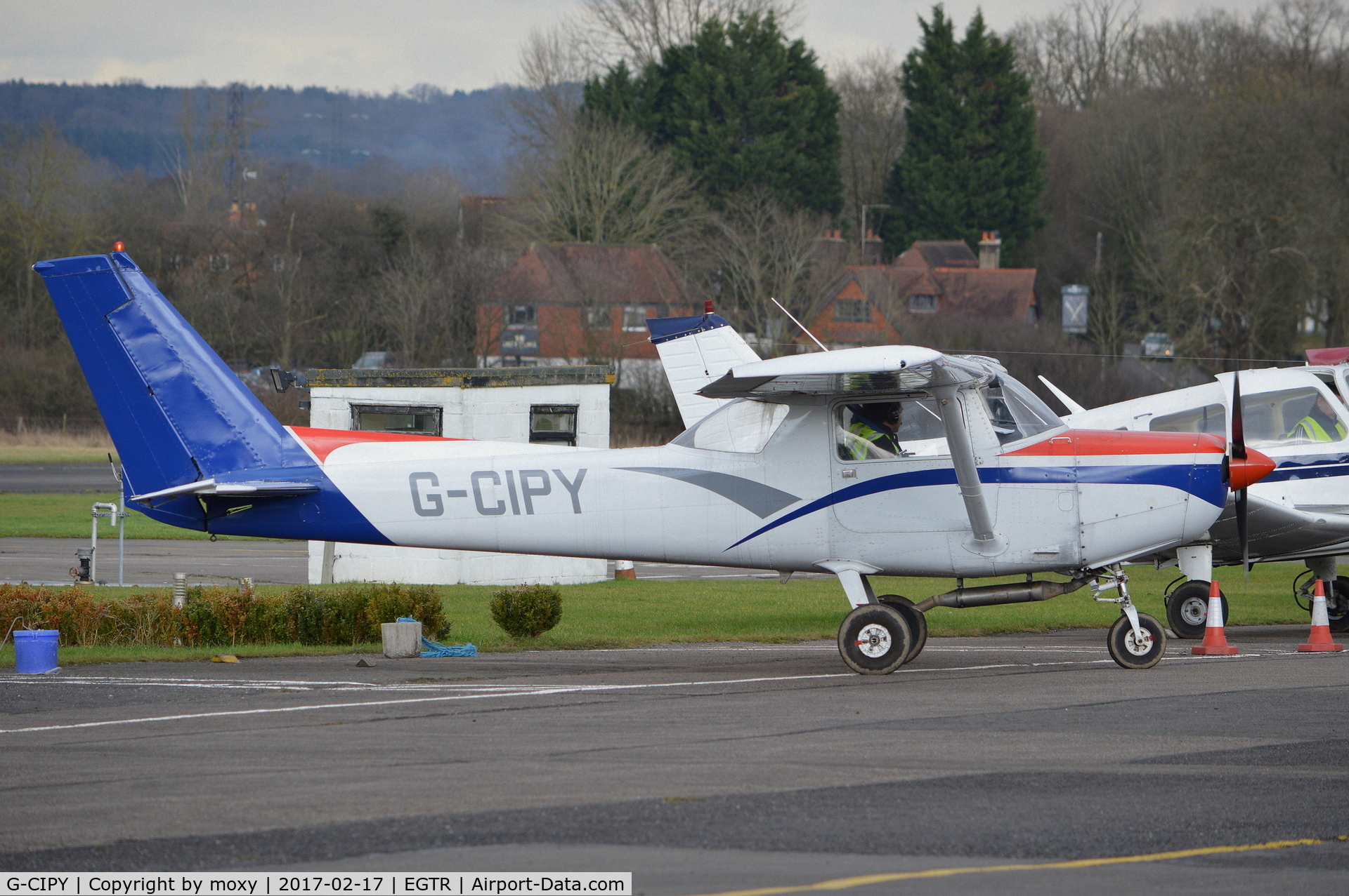 G-CIPY, 1980 Reims F152 C/N 1742, Reims Cessna F152 at Elstree. Ex PH-TGB