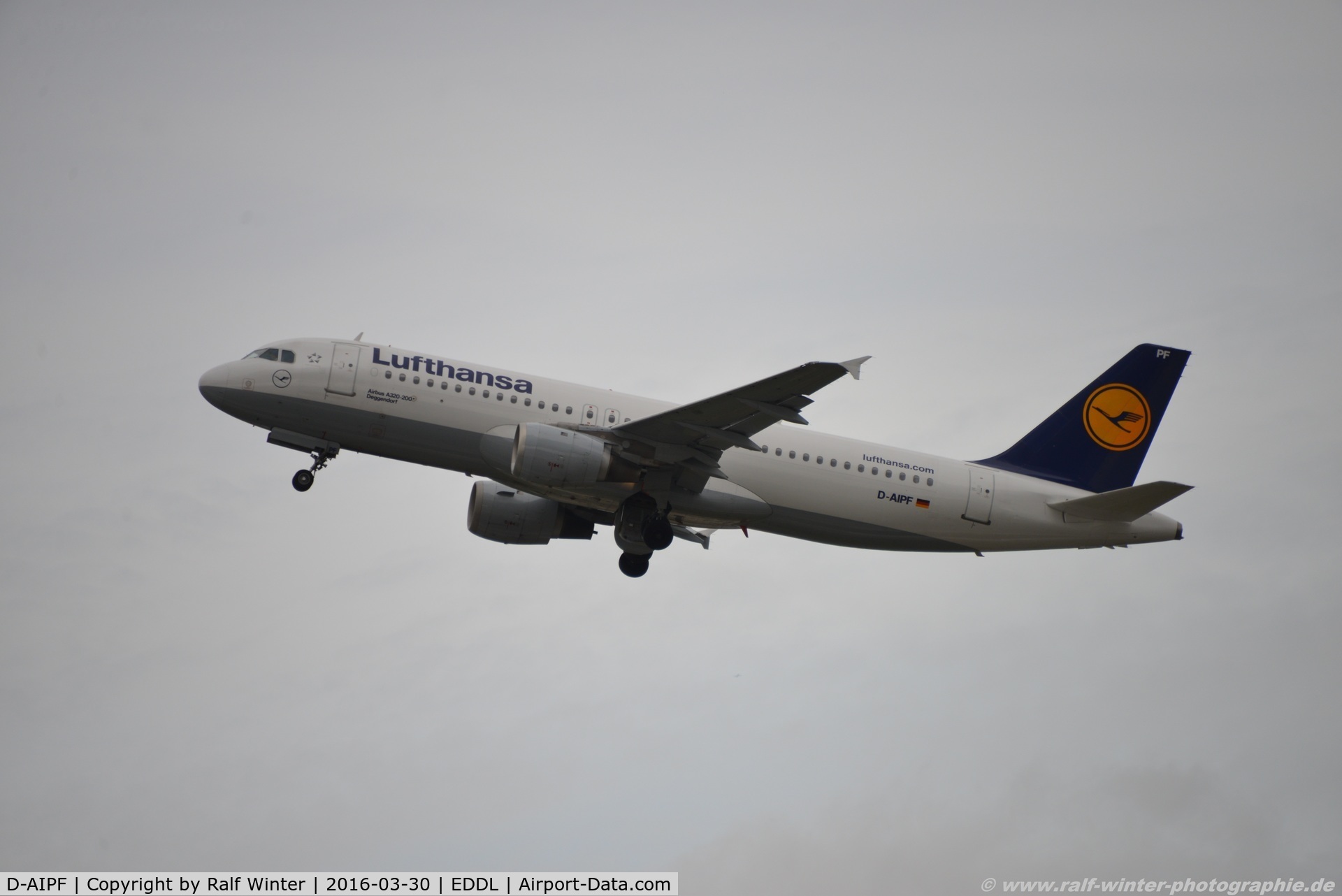 D-AIPF, 1989 Airbus A320-211 C/N 0083, Airbus A320-211 - LH DLH Lufthansa 'Deggendorf' - 83 - D-AIPF - 30.03.2016 - DUS
