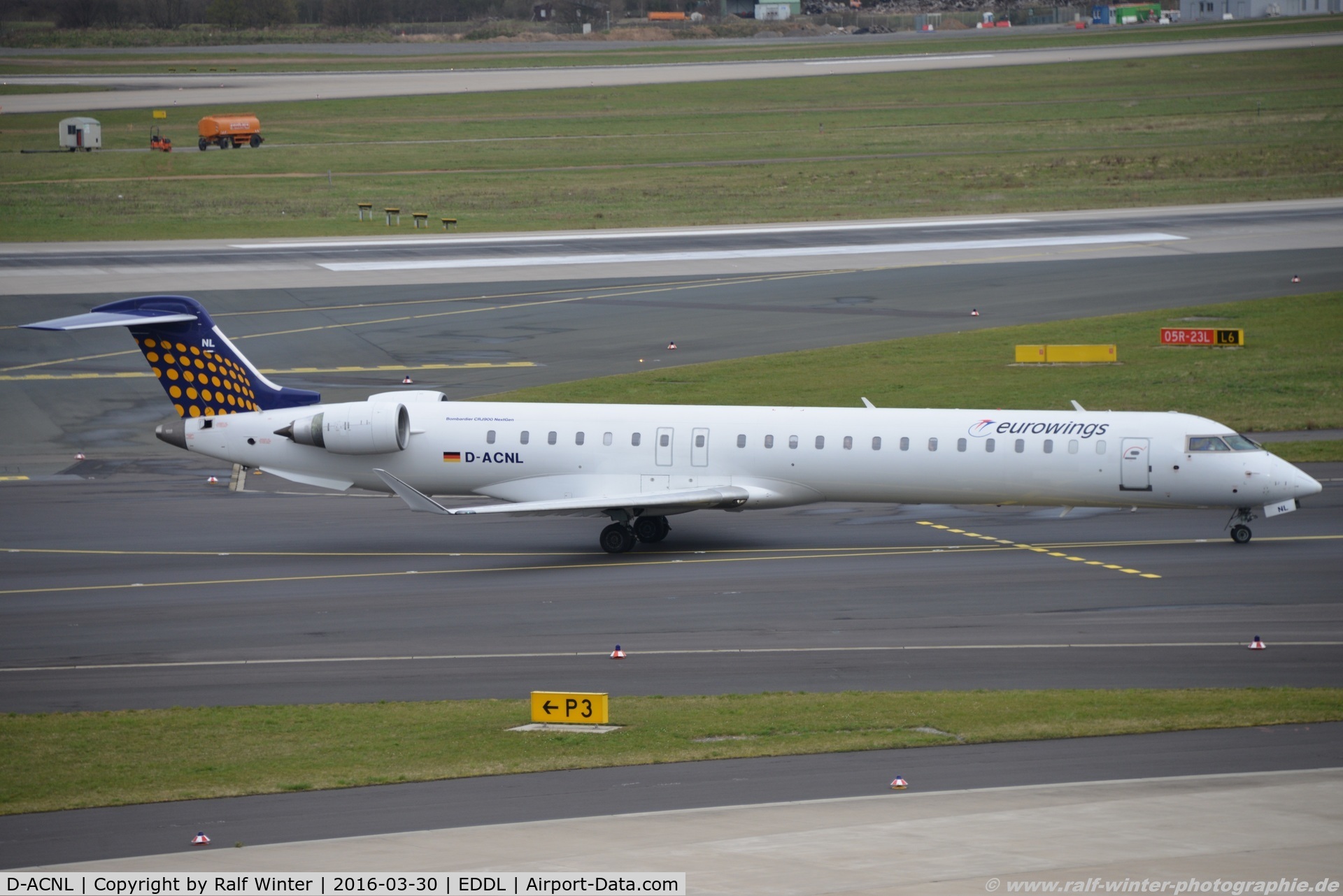 D-ACNL, 2010 Bombardier CRJ-900 NG (CL-600-2D24) C/N 15252, Bombardier CL-600-2D24 CRJ-900LR EW EWG Eurowings 'Lufthansa Regional' - 15252 - D-ACNL - 30.03.2016 - DUS