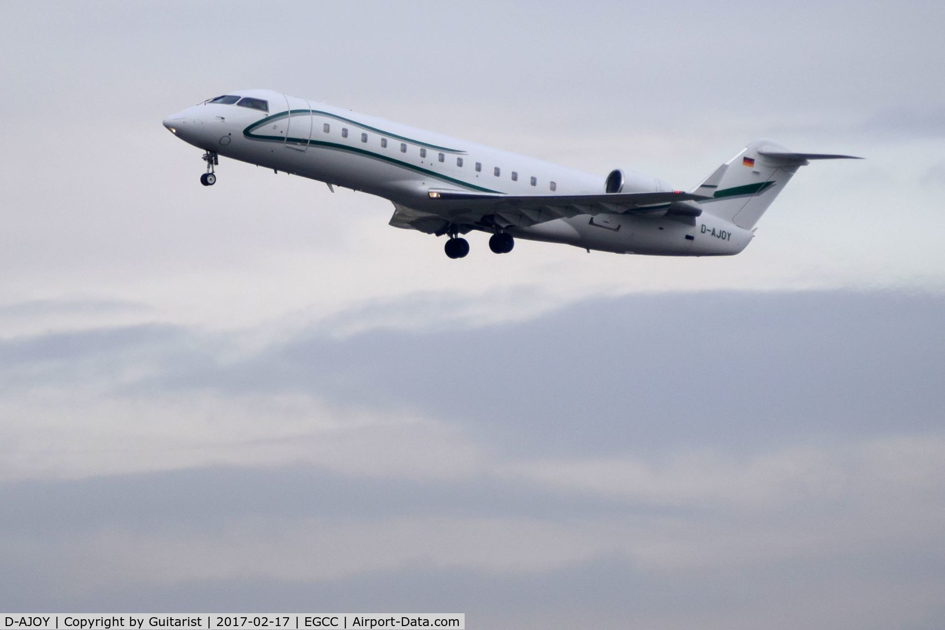 D-AJOY, 2007 Bombardier Challenger 850 (CL-600-2B19) C/N 8069, At Manchester